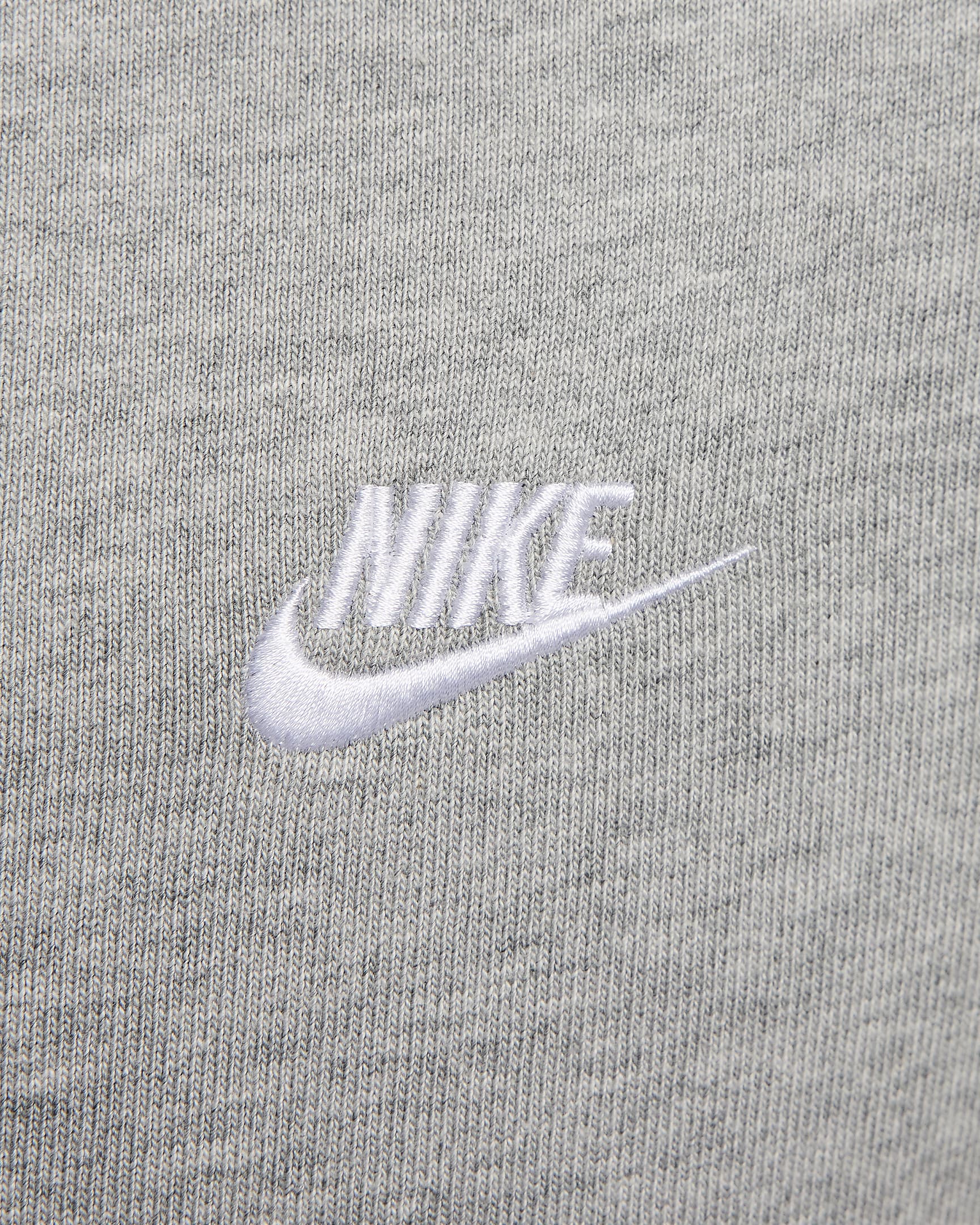 Veste en maille Nike Club pour homme - Dark Grey Heather/Light Smoke Grey/Blanc