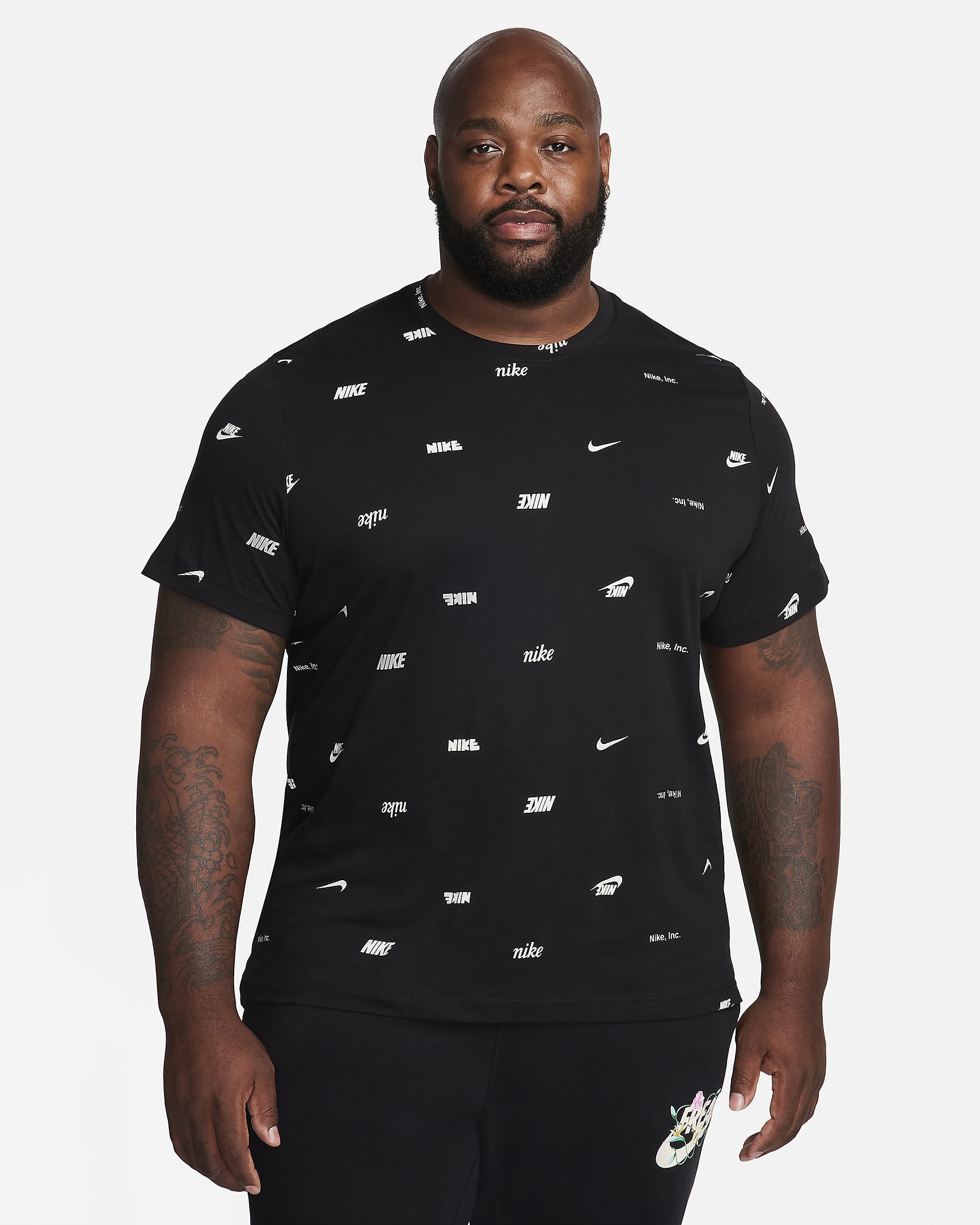 Nike Club Men's Allover Print T-Shirt - Black