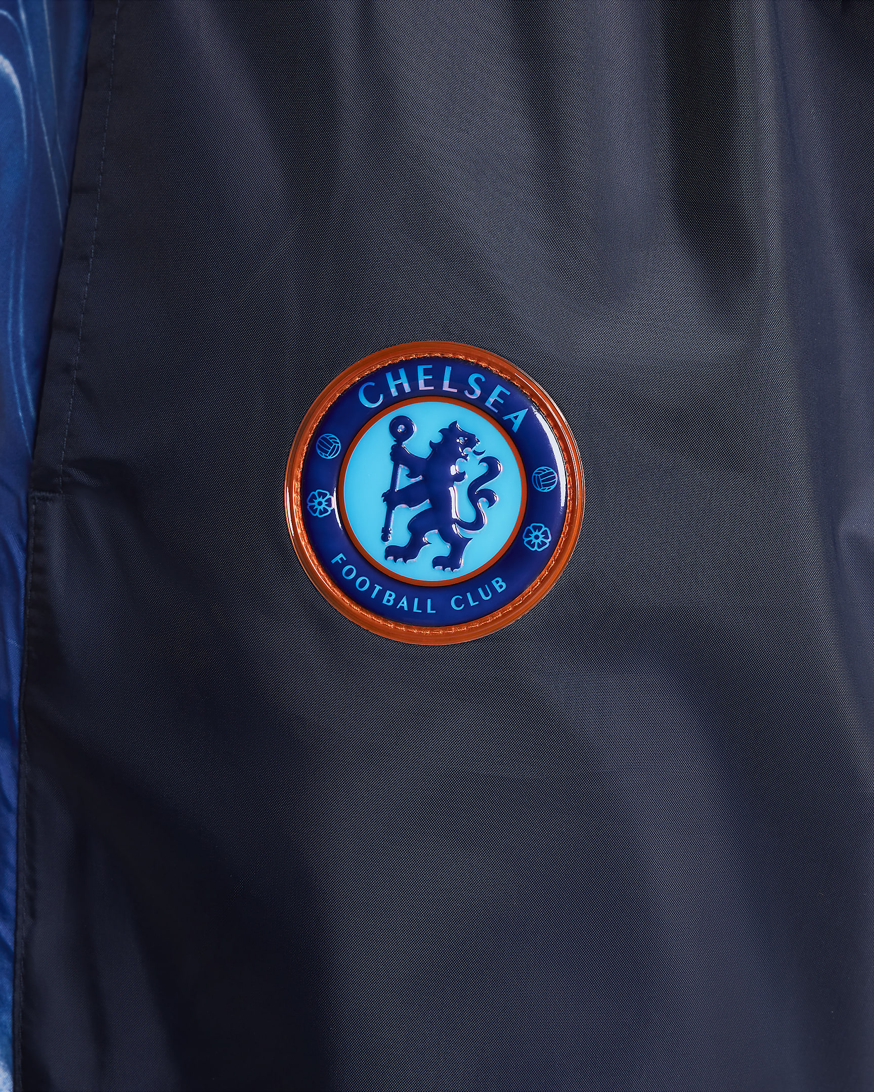 Chelsea FC Nike geweven voetbaltrainingspak met capuchon voor heren - Obsidian/Obsidian/Wit