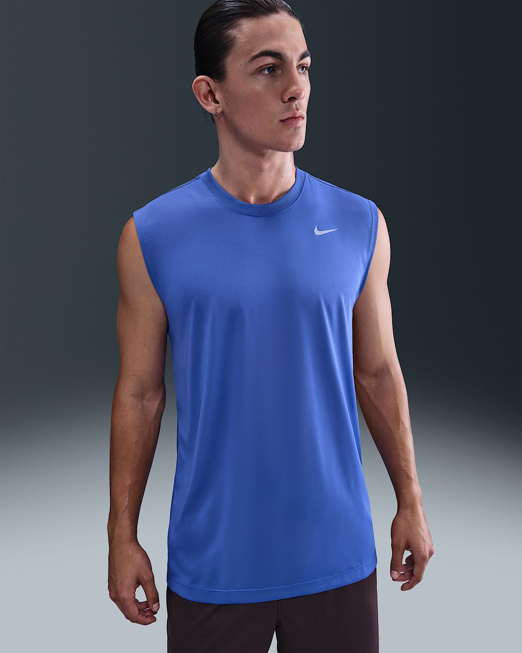 Nike Dri-FIT Legend Men's Sleeveless Fitness T-Shirt - Comet Blue/Matte Silver