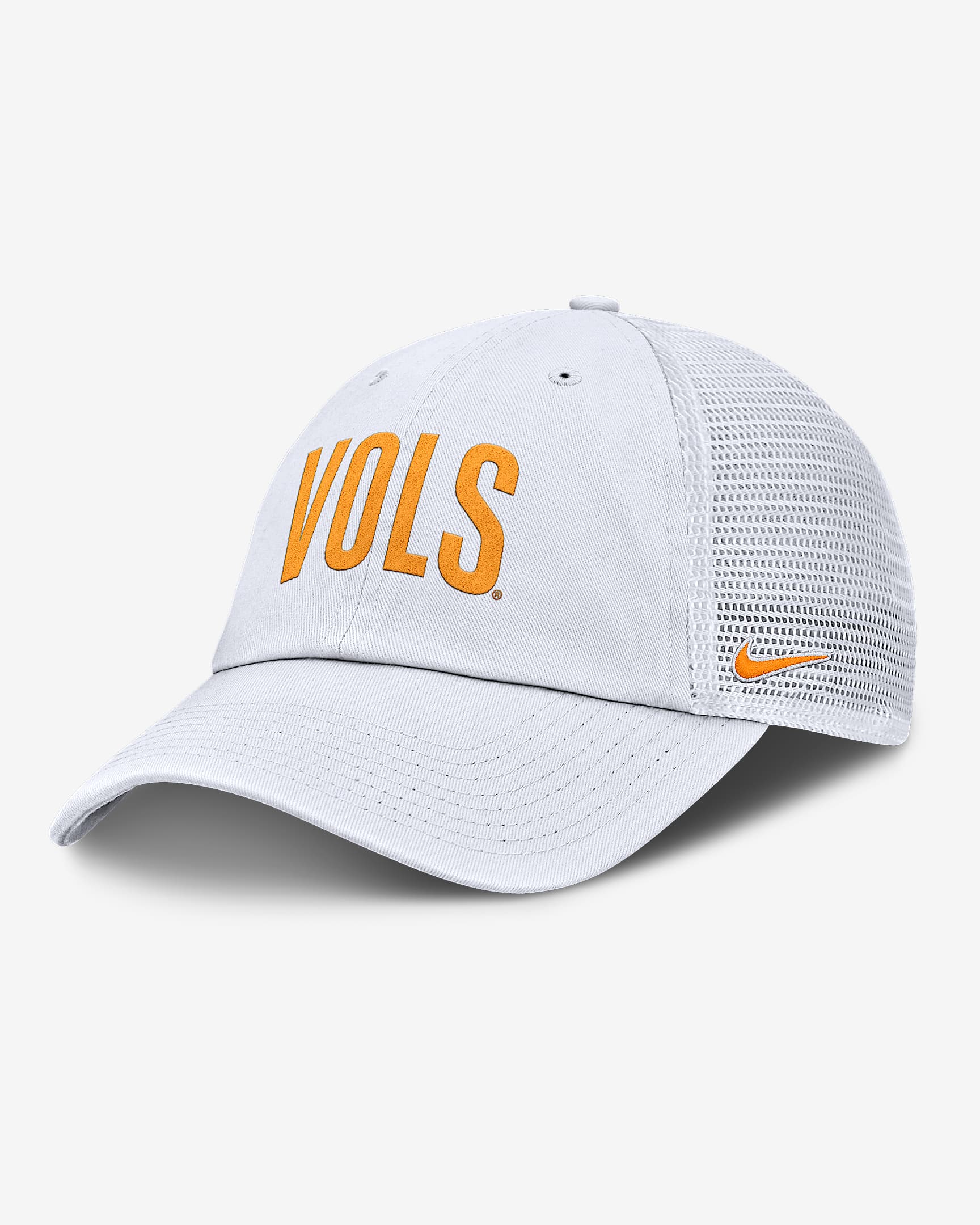 Tennessee Primetime Campus Club Men's Nike College Trucker Adjustable Hat - White