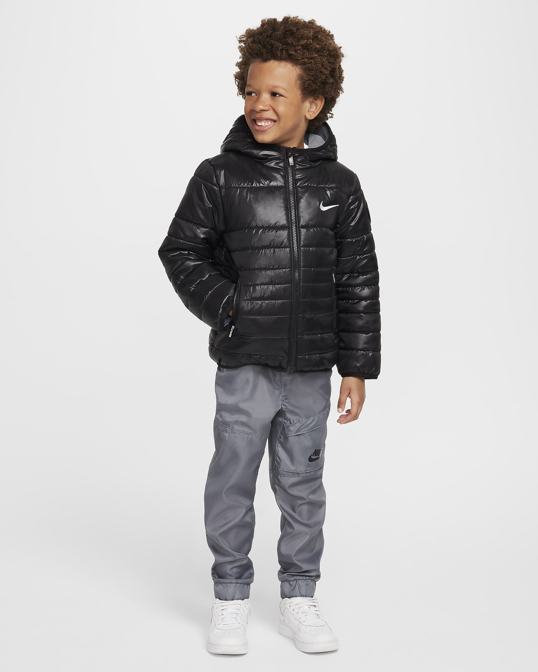 Nike Younger Kids' Filled Quilted Jacket - Black