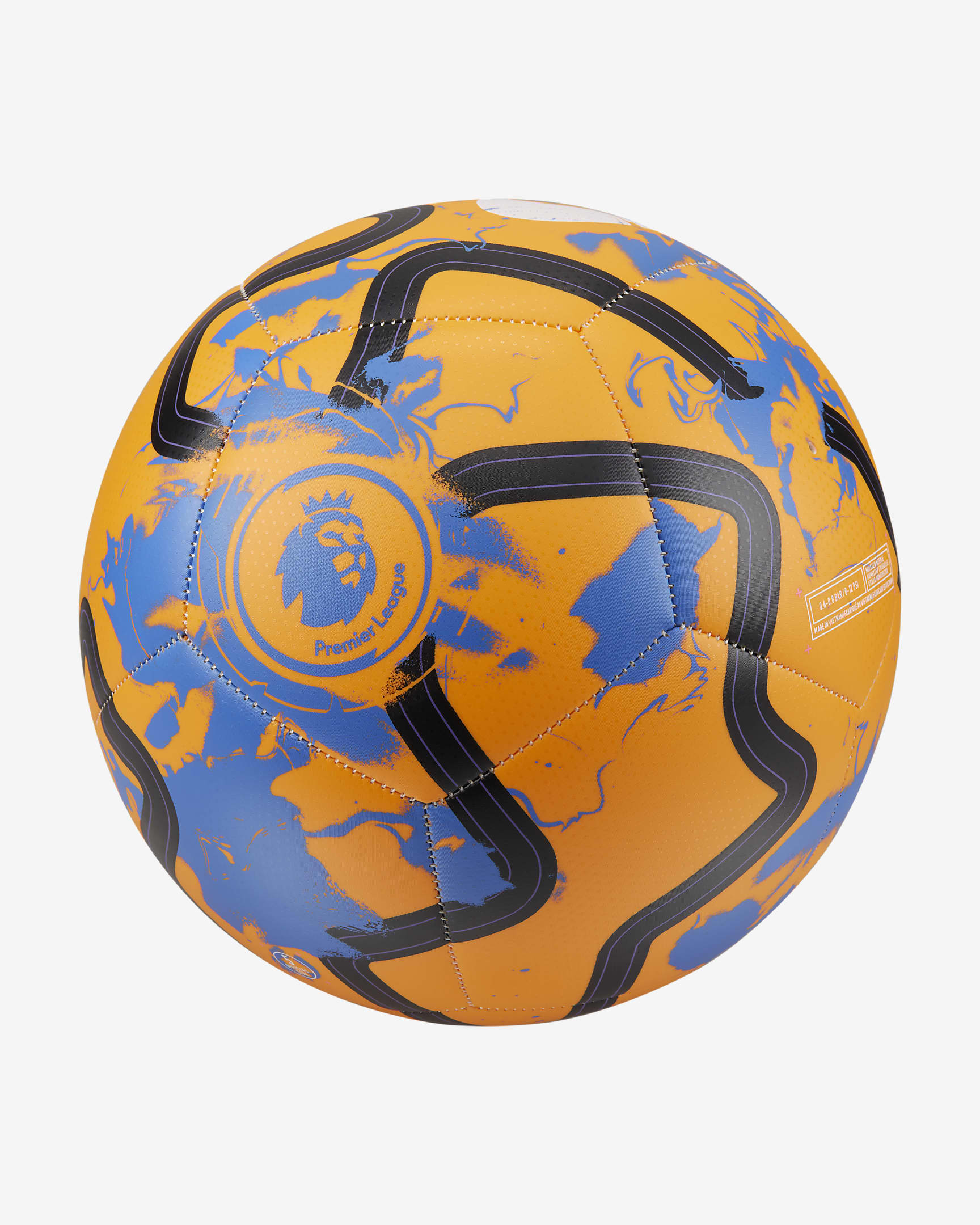 Premier League Pitch Football - Orange/Racer Blue/White