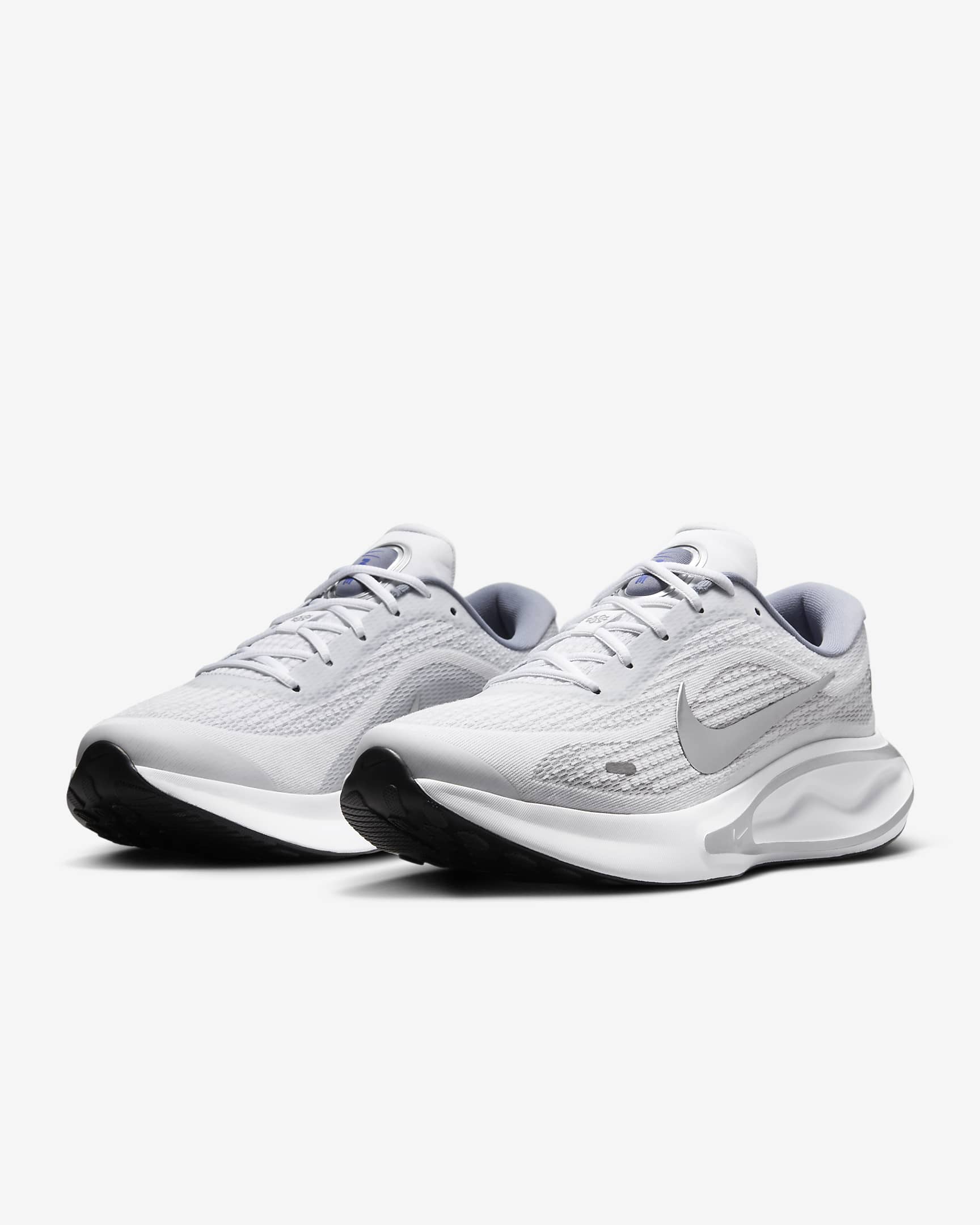 Chaussures de running sur route Nike Journey Run pour homme - Blanc/Noir/Ashen Slate/Metallic Silver