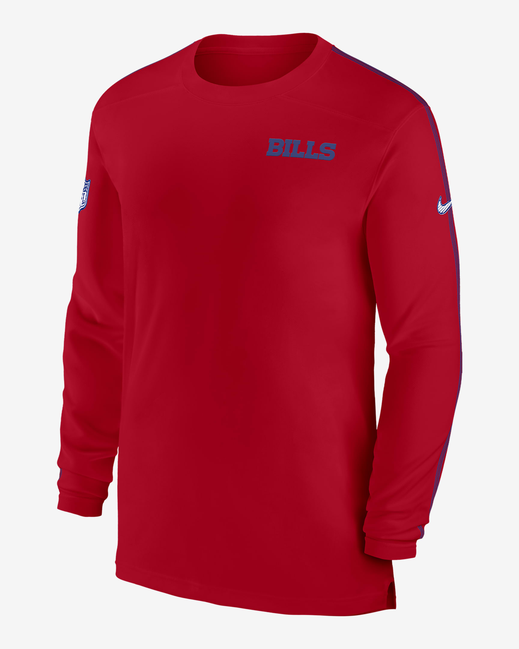 Buffalo Bills Sideline Coach Men's Nike Dri-FIT NFL Long-Sleeve Top - Red