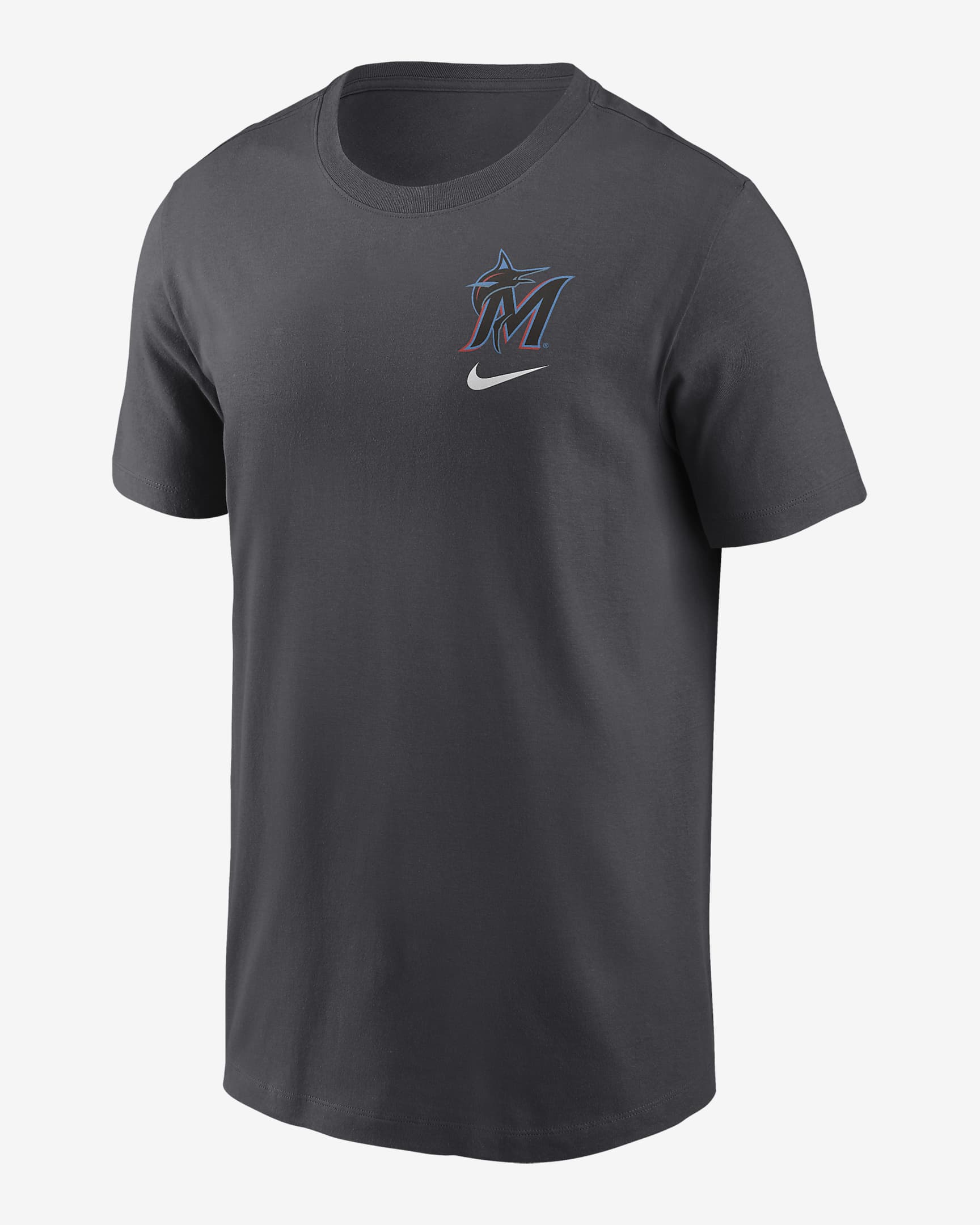 Miami Marlins Logo Sketch Bar Men's Nike MLB T-Shirt. Nike.com