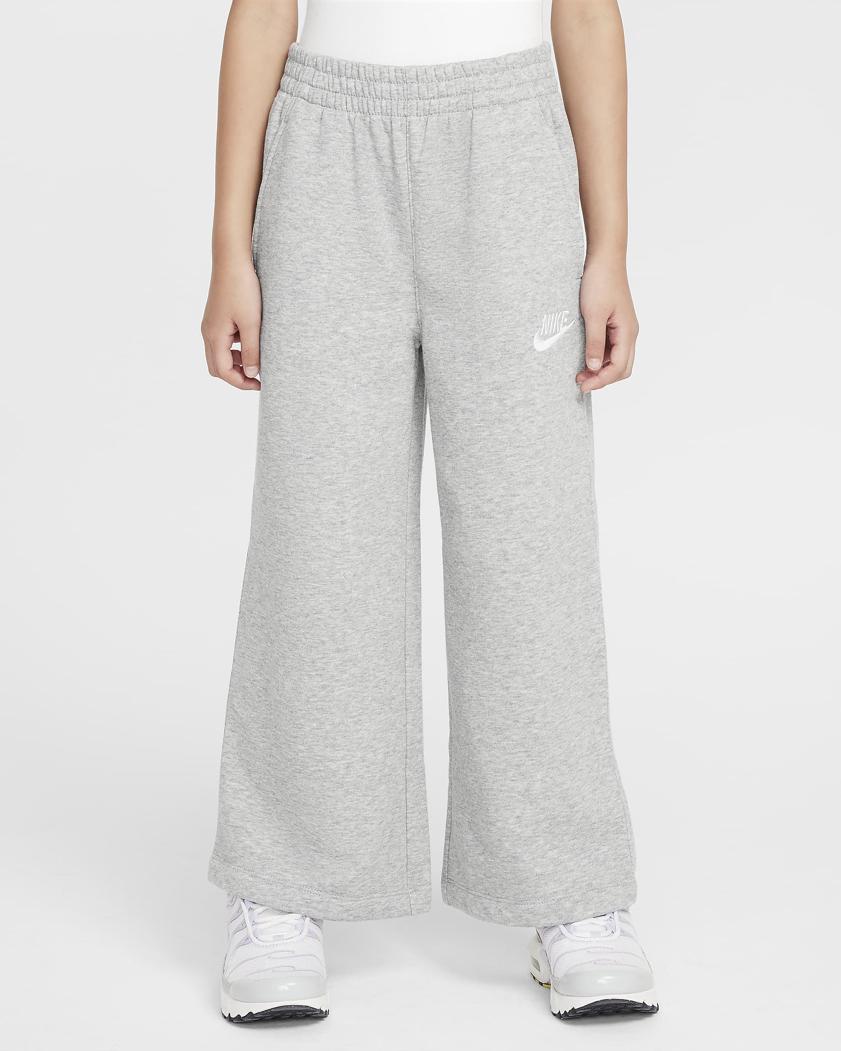 Nike Sportswear Club Little Kids' Fleece Wide Leg Pants - Dark Grey Heather