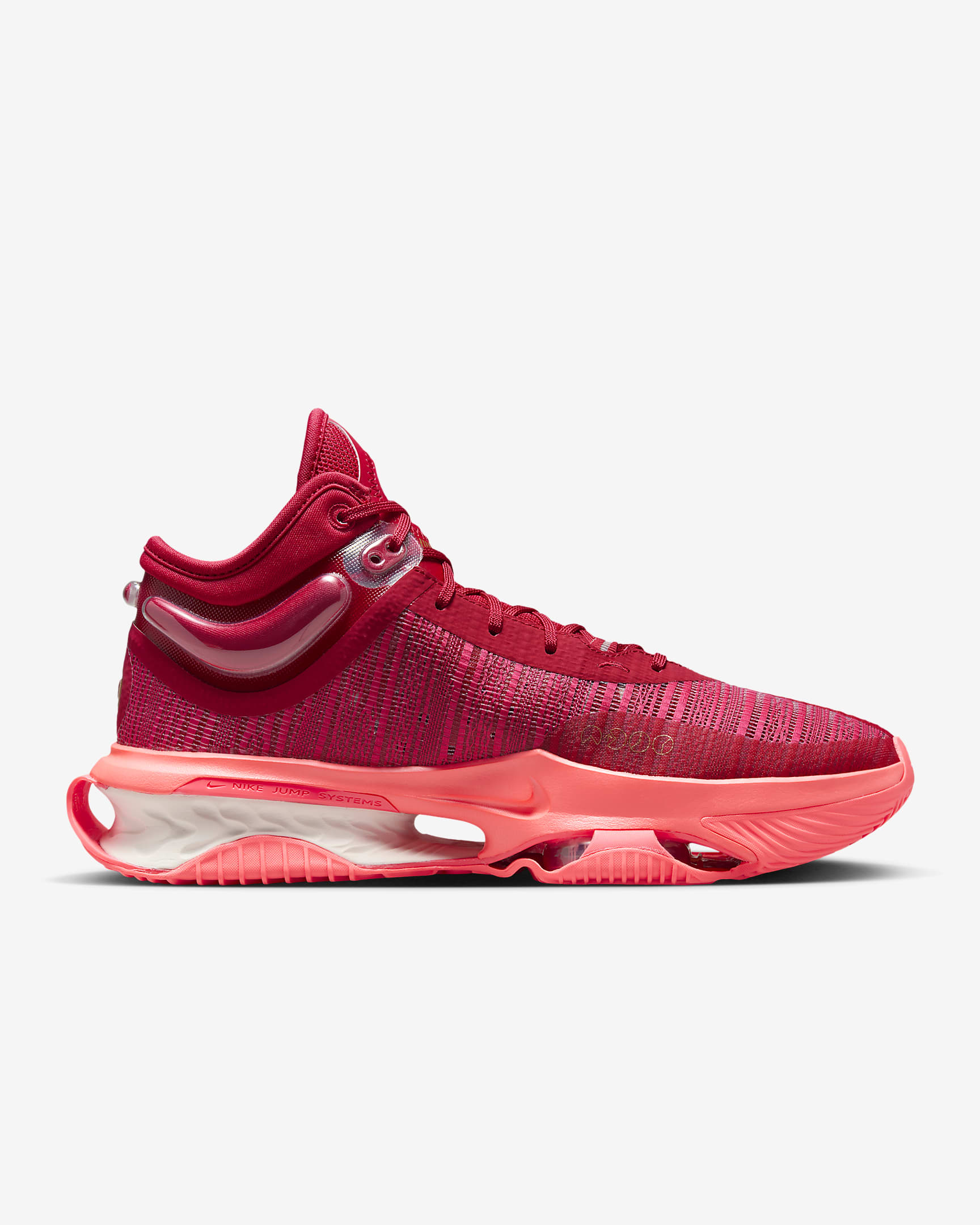 Ανδρικά παπούτσια μπάσκετ Nike G.T. Jump 2 - Mystic Hibiscus/Hot Punch/Gym Red/Metallic Red Bronze