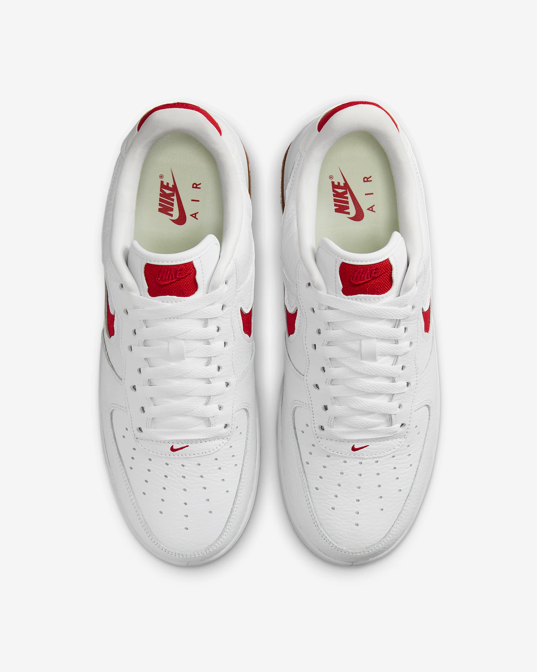 Tenis para hombre Nike Air Force 1 Low EVO - Blanco/Blanco cumbre/Rojo universitario