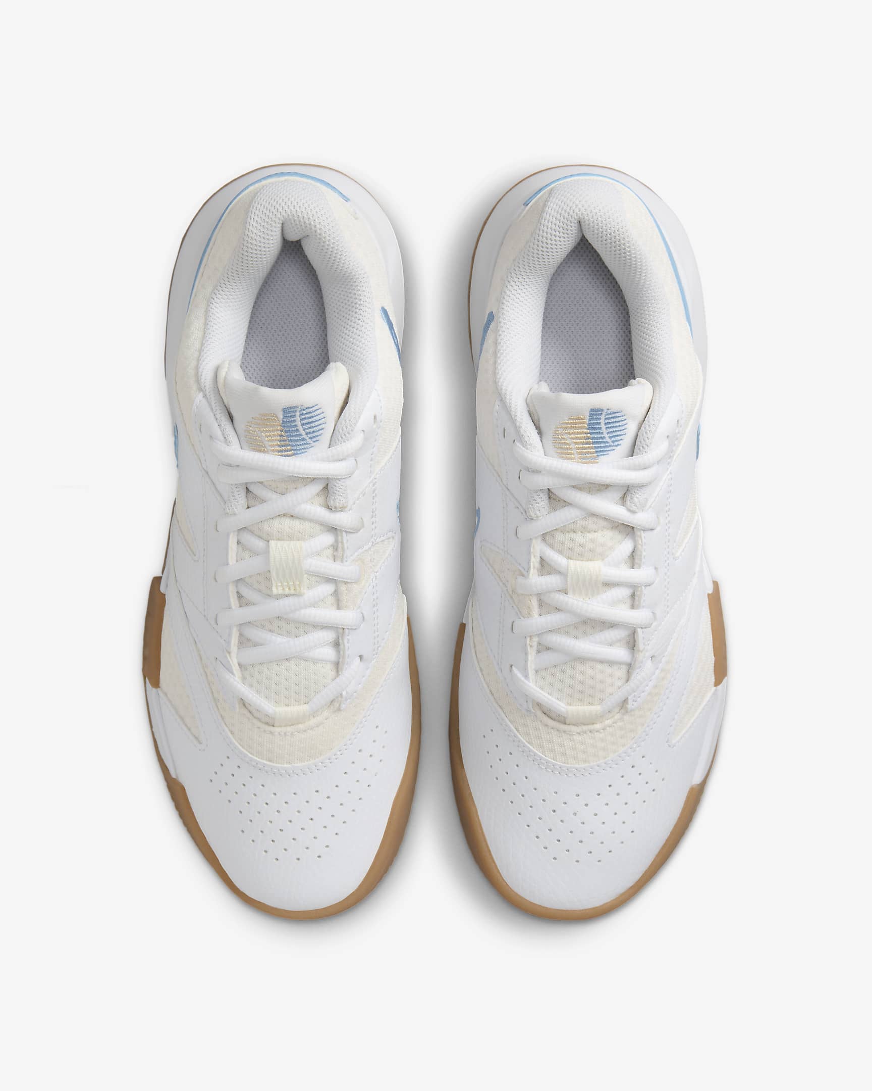 NikeCourt Lite 4 Women's Tennis Shoes - White/Sail/Gum Light Brown/Light Blue