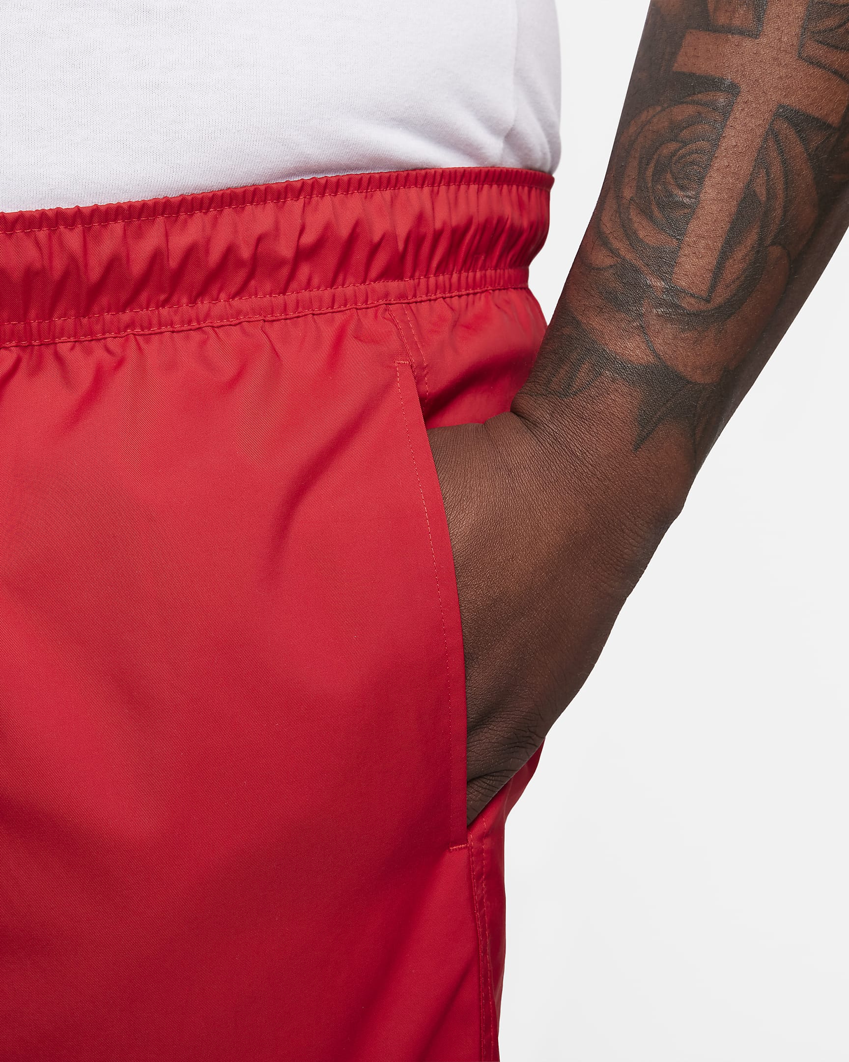 Nike Club Pantalón corto Flow de tejido Woven - Hombre - University Red/Blanco