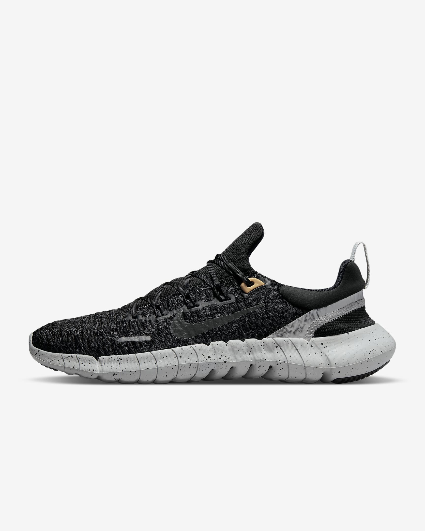 Nike Free Run 5.0 Men's Road Running Shoes - Black/Dark Smoke Grey/Black