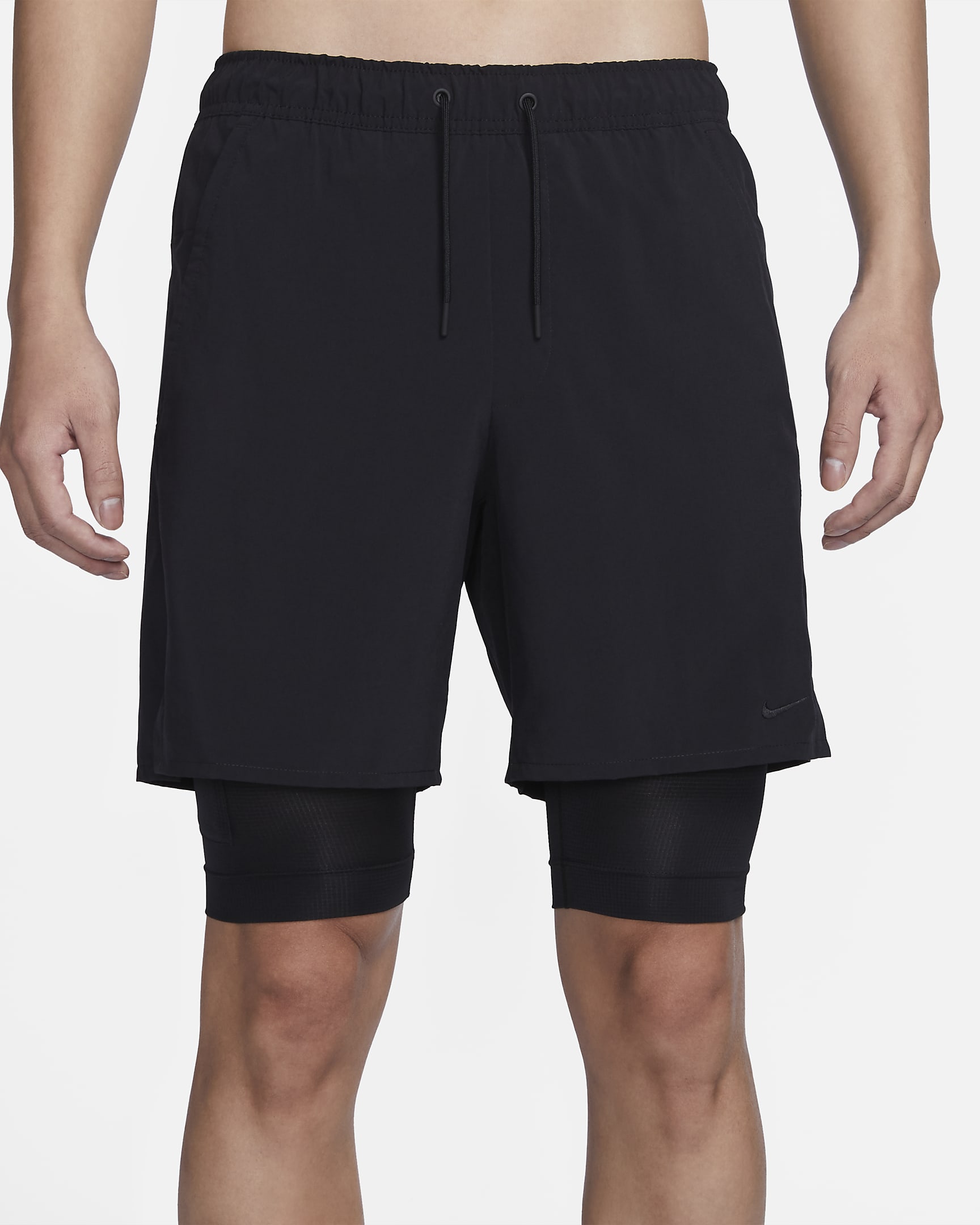 Nike Dri-FIT Unlimited Men's 18cm (approx.) 2-in-1 Versatile Shorts - Black/Black/Black/Black