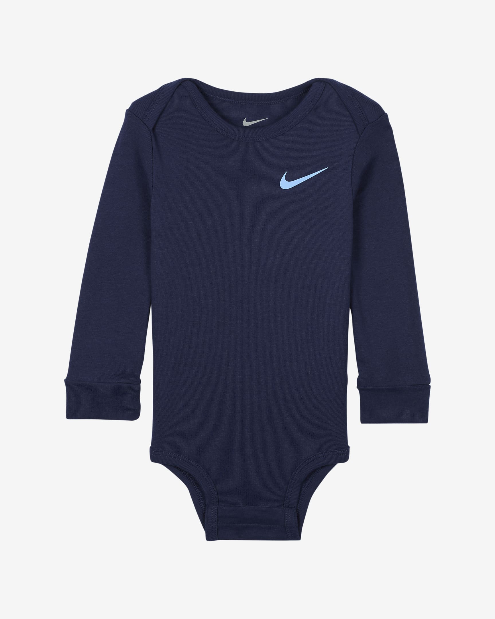 Nike Baby Essentials Baby (12-24M) Long Sleeve Bodysuits (3 Pack) - Multi-Color/Cobalt Bliss