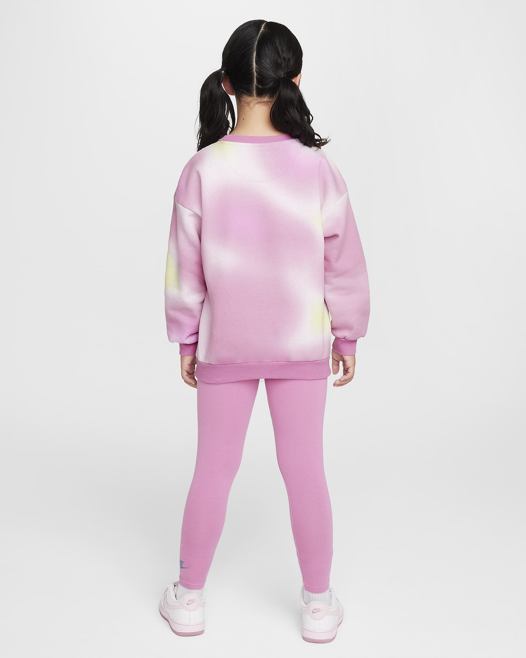 Nike Solarized kerek nyakkivágású pulóver és leggings szett kisgyerekeknek - Magic Flamingo