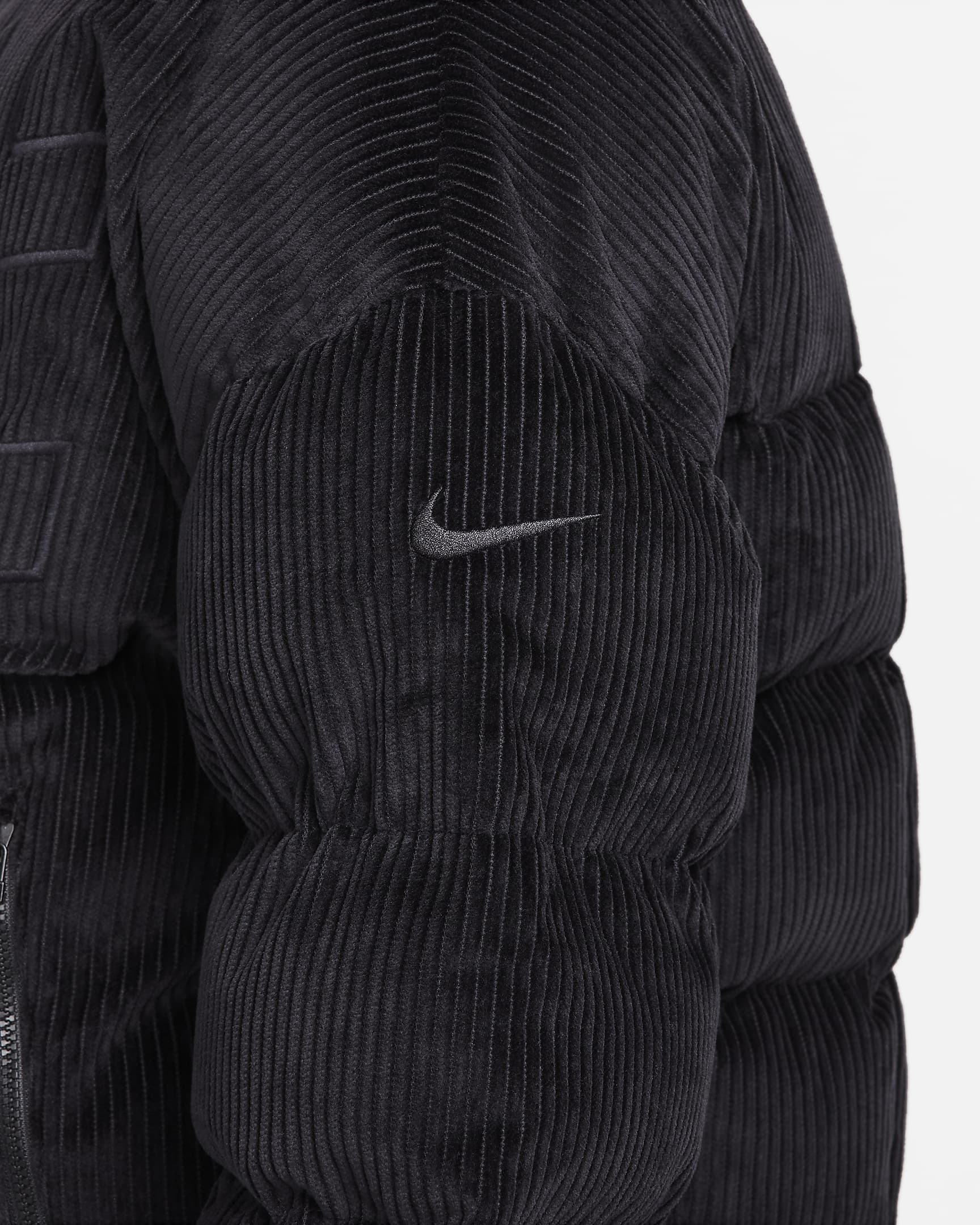 Doudoune oversize en velours côtelé Therma-FIT Nike Sportswear Essential pour femme - Noir/Noir