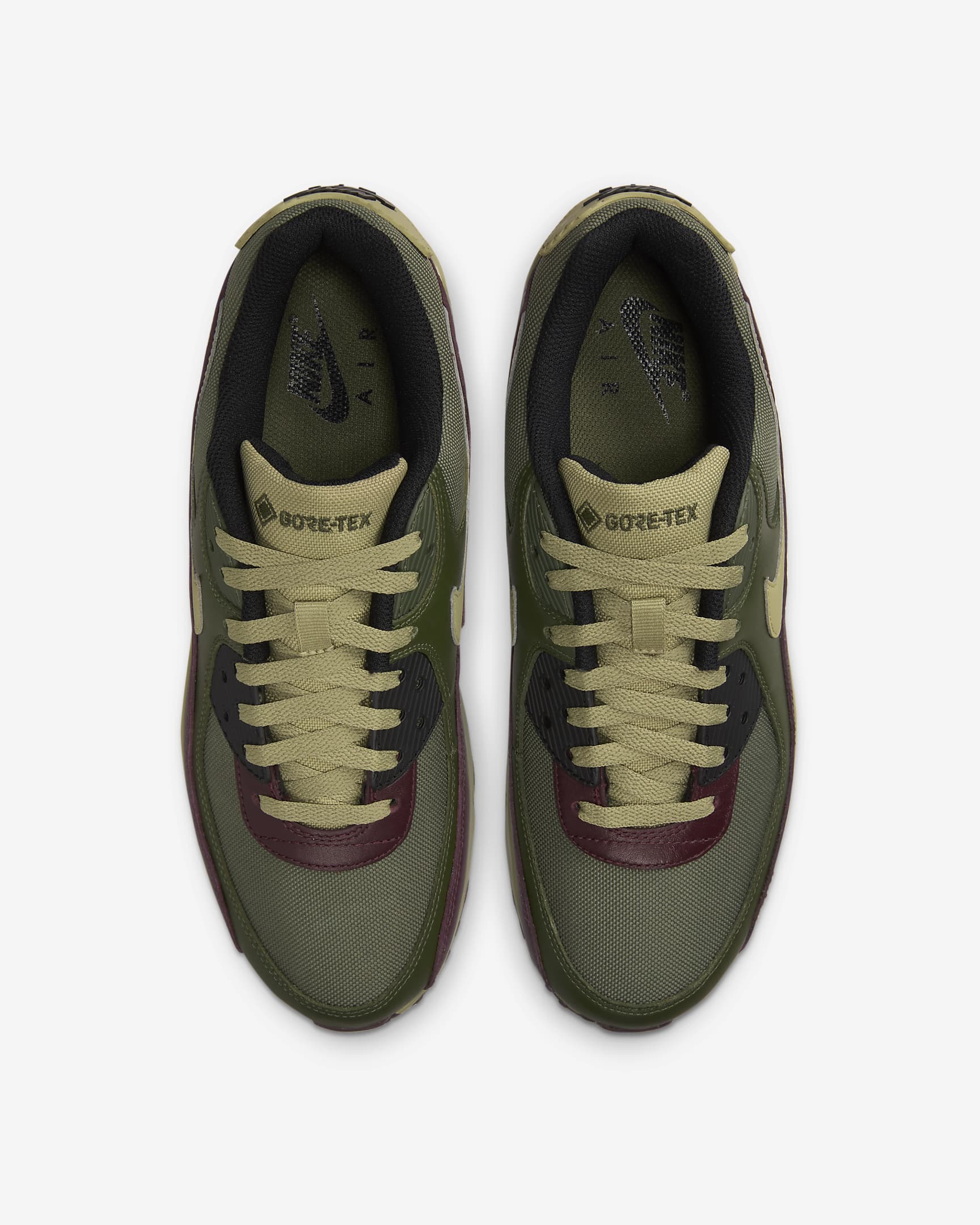 Nike Air Max 90 GORE-TEX Men's Shoes - Medium Olive/Cargo Khaki/Burgundy Crush/Neutral Olive