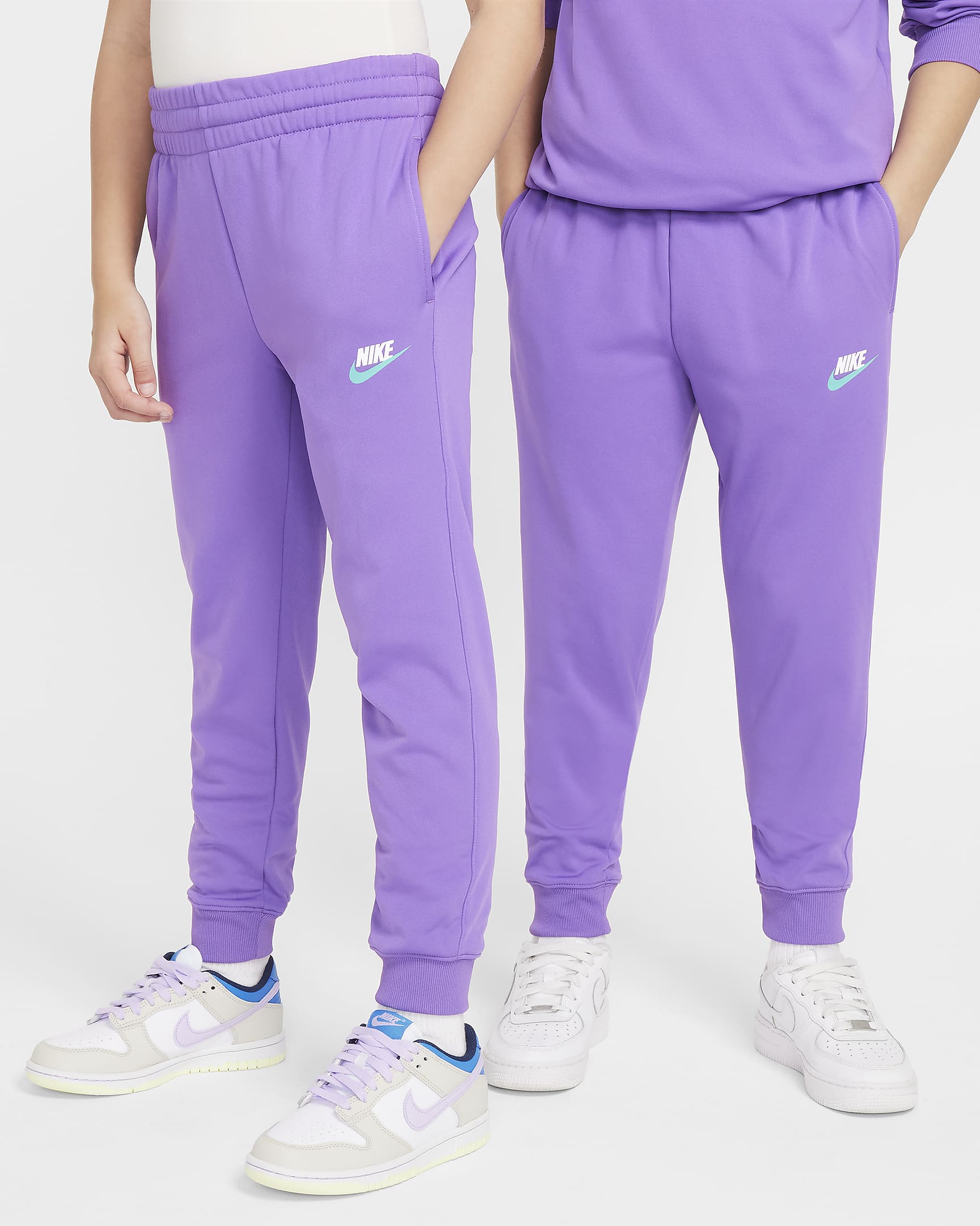 Nike Sportswear Big Kids' Tracksuit - Black Raspberry/White/White