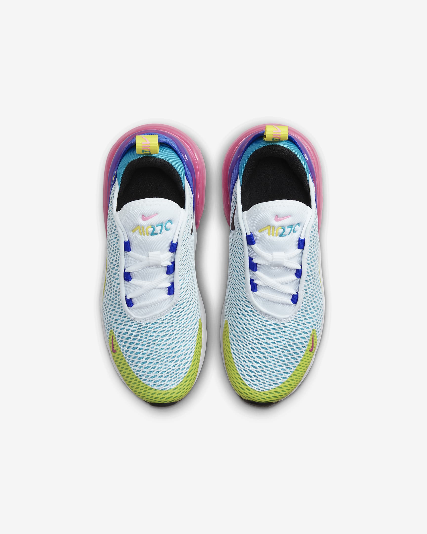 Nike Air Max 270 Little Kids' Shoes - White/Hyper Royal/Pink Spell/Black