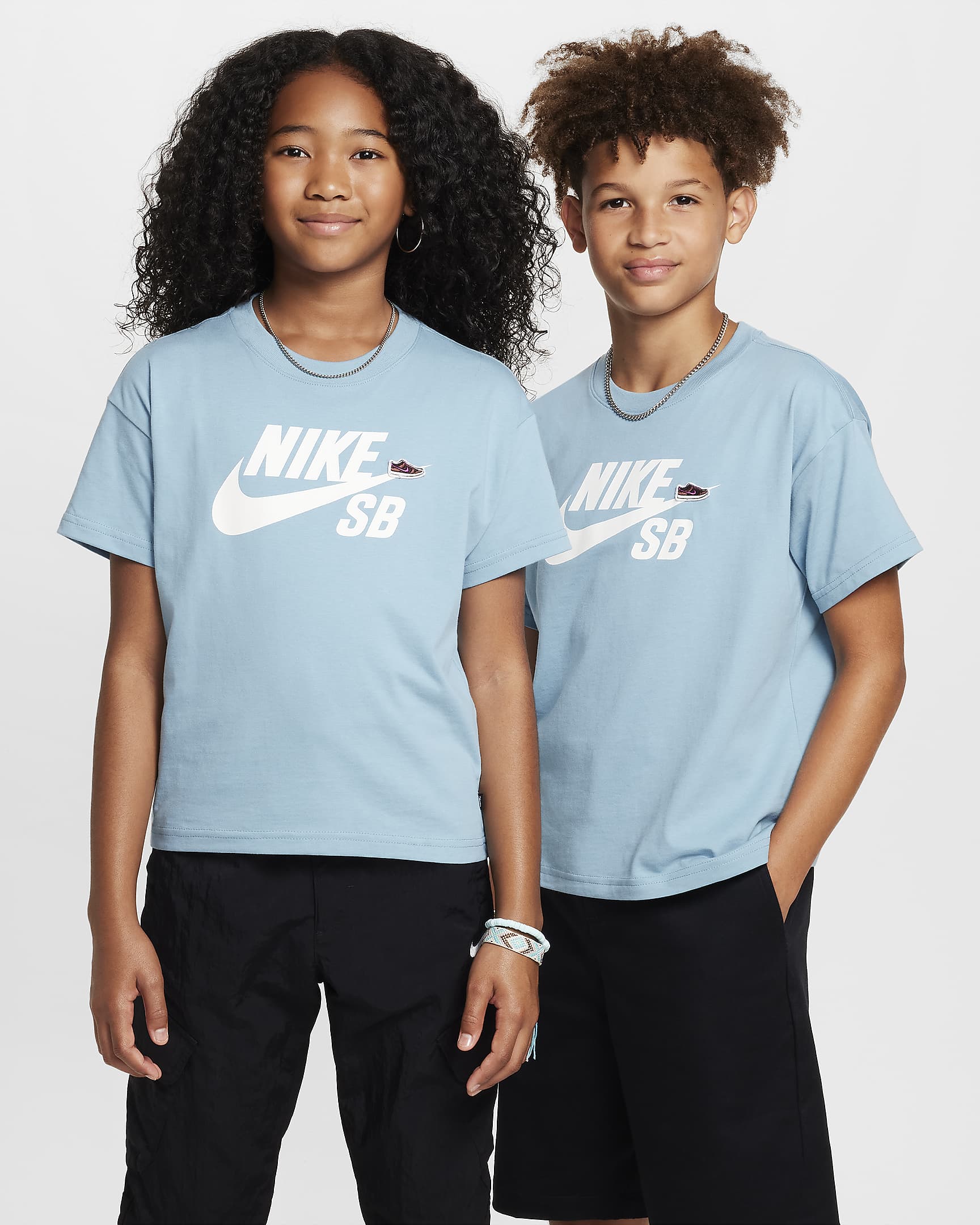 T-shirt Nike SB – Ragazzi - Denim Turquoise