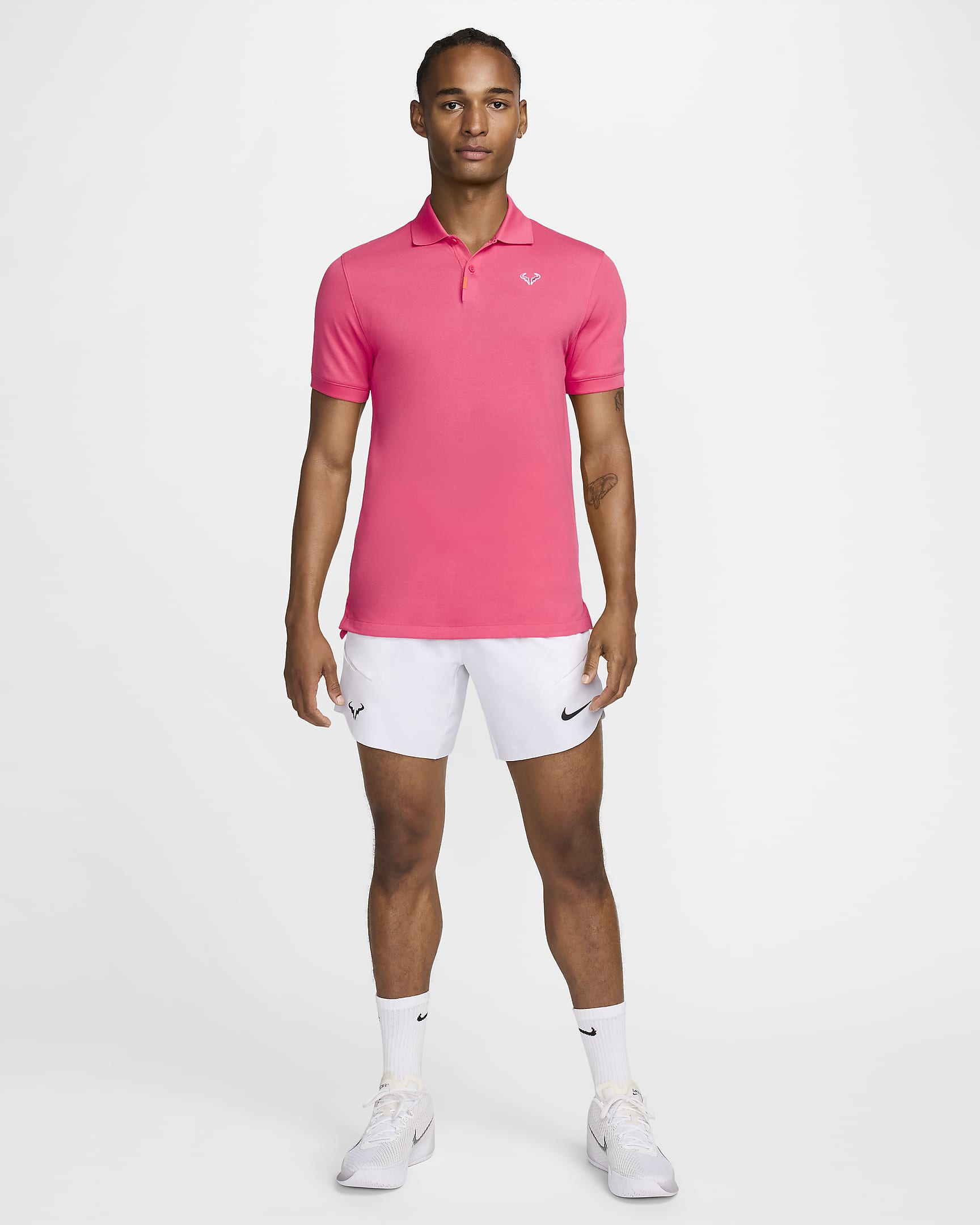 The Nike Polo Rafa Polo de ajuste entallado - Hombre - Aster Pink/Blanco