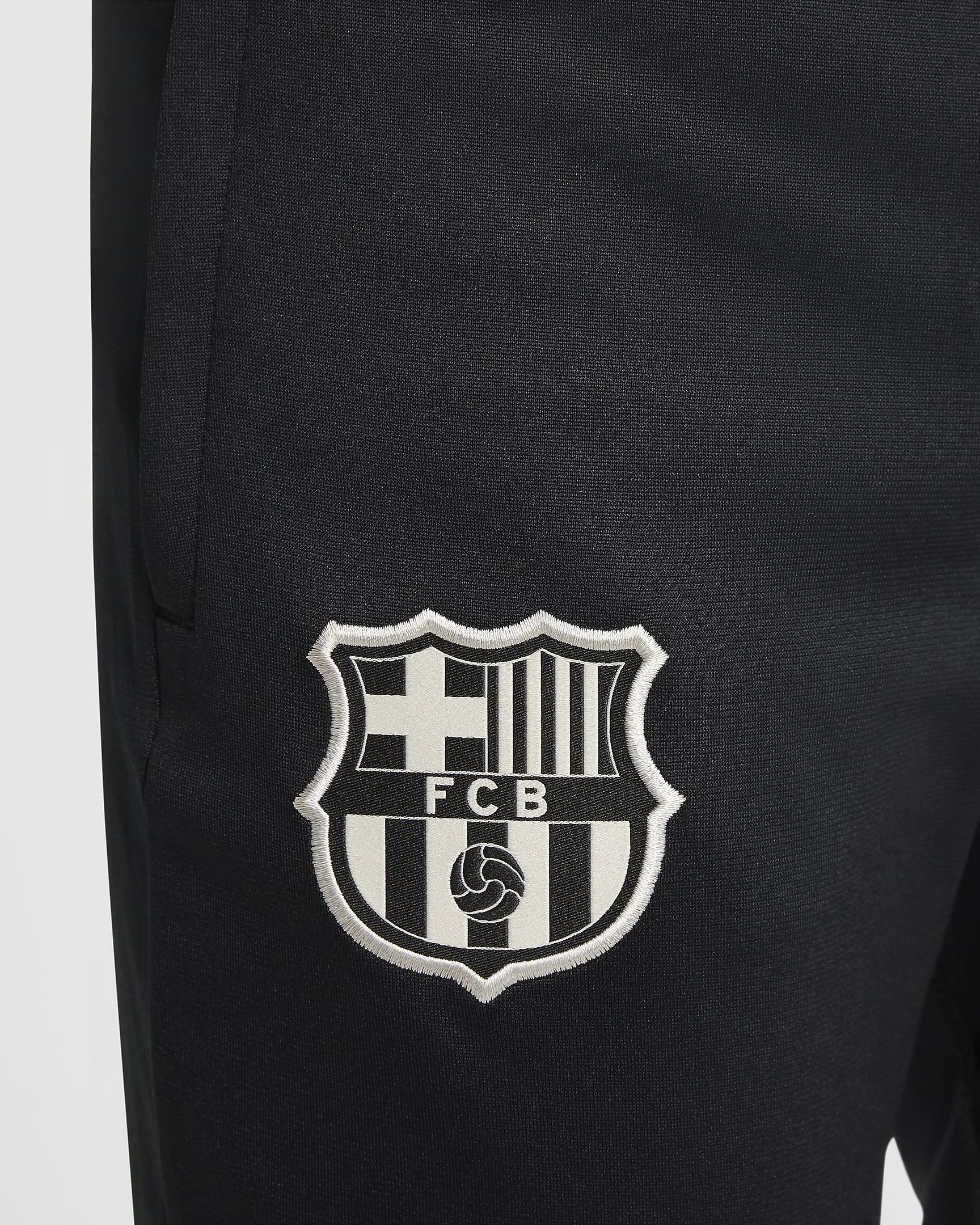 Fato de treino de futebol de malha Nike Dri-FIT Strike FC Barcelona Júnior - Preto/Vermelho Noble/Azul Royal intenso/Castanho Orewood claro