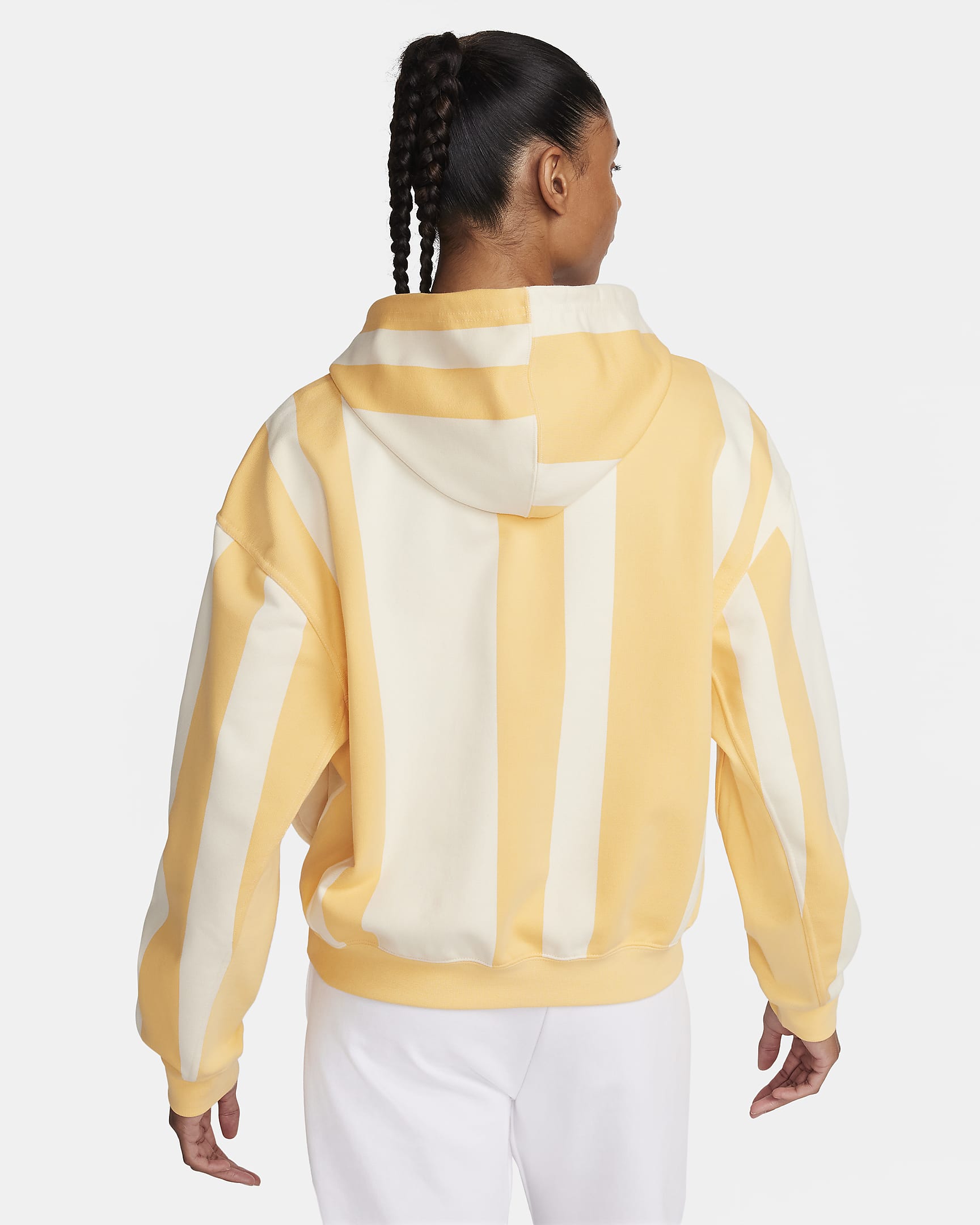 NikeCourt Heritage Women's Dri-FIT Printed Tennis Hoodie - Topaz Gold/Coconut Milk