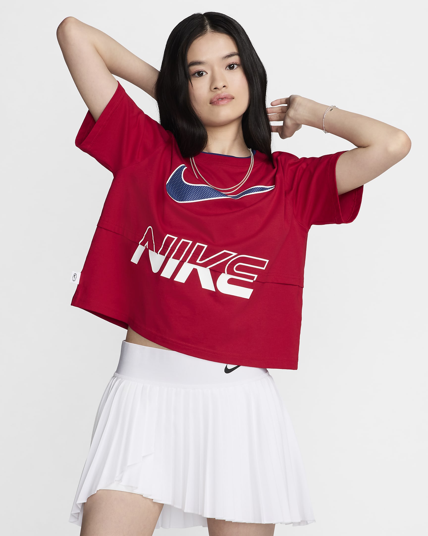 Nike Sportswear Women's Short-Sleeve Top - Gym Red