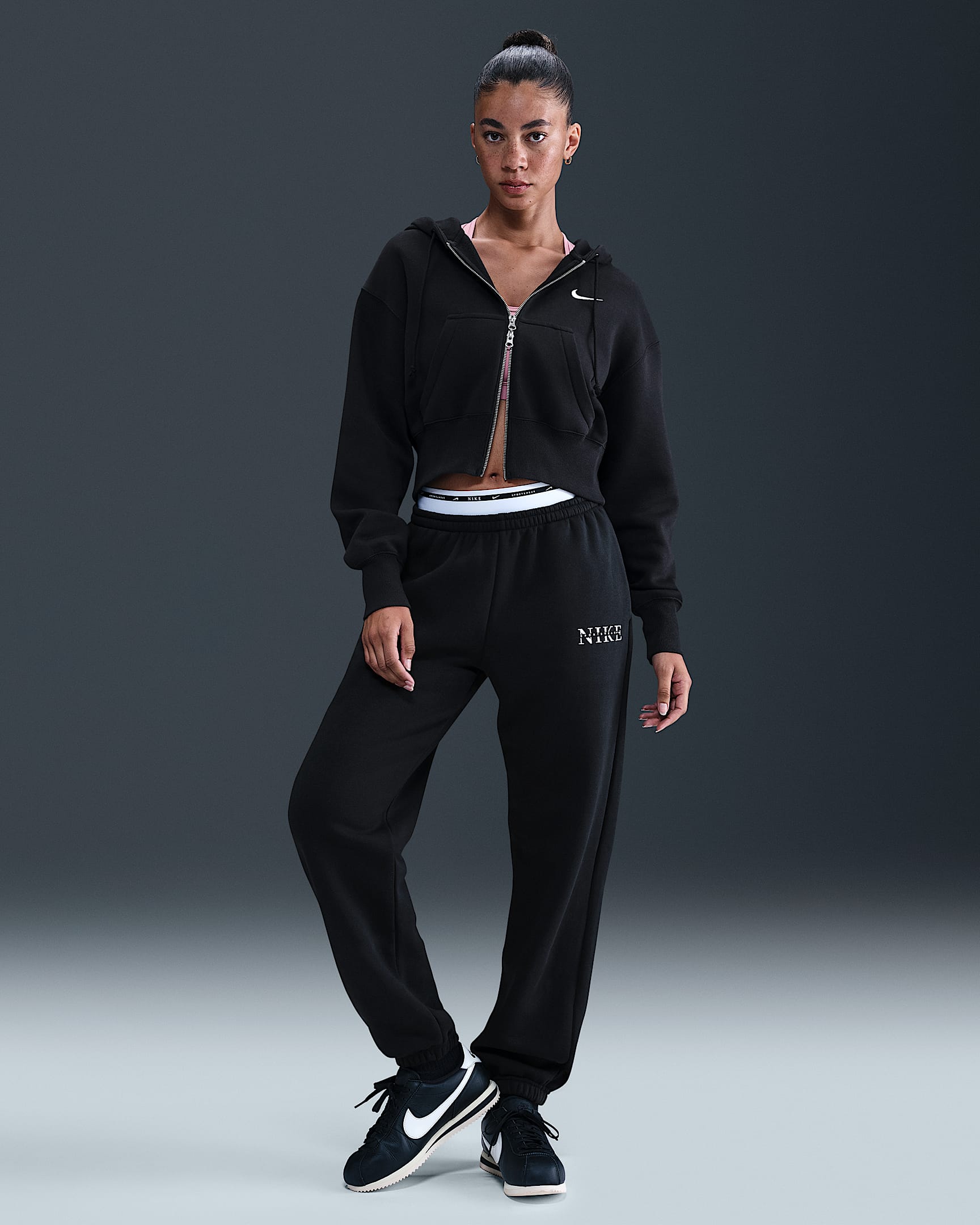 Nike Sportswear Phoenix Fleece Women's High-Waisted Sweatpants - Black
