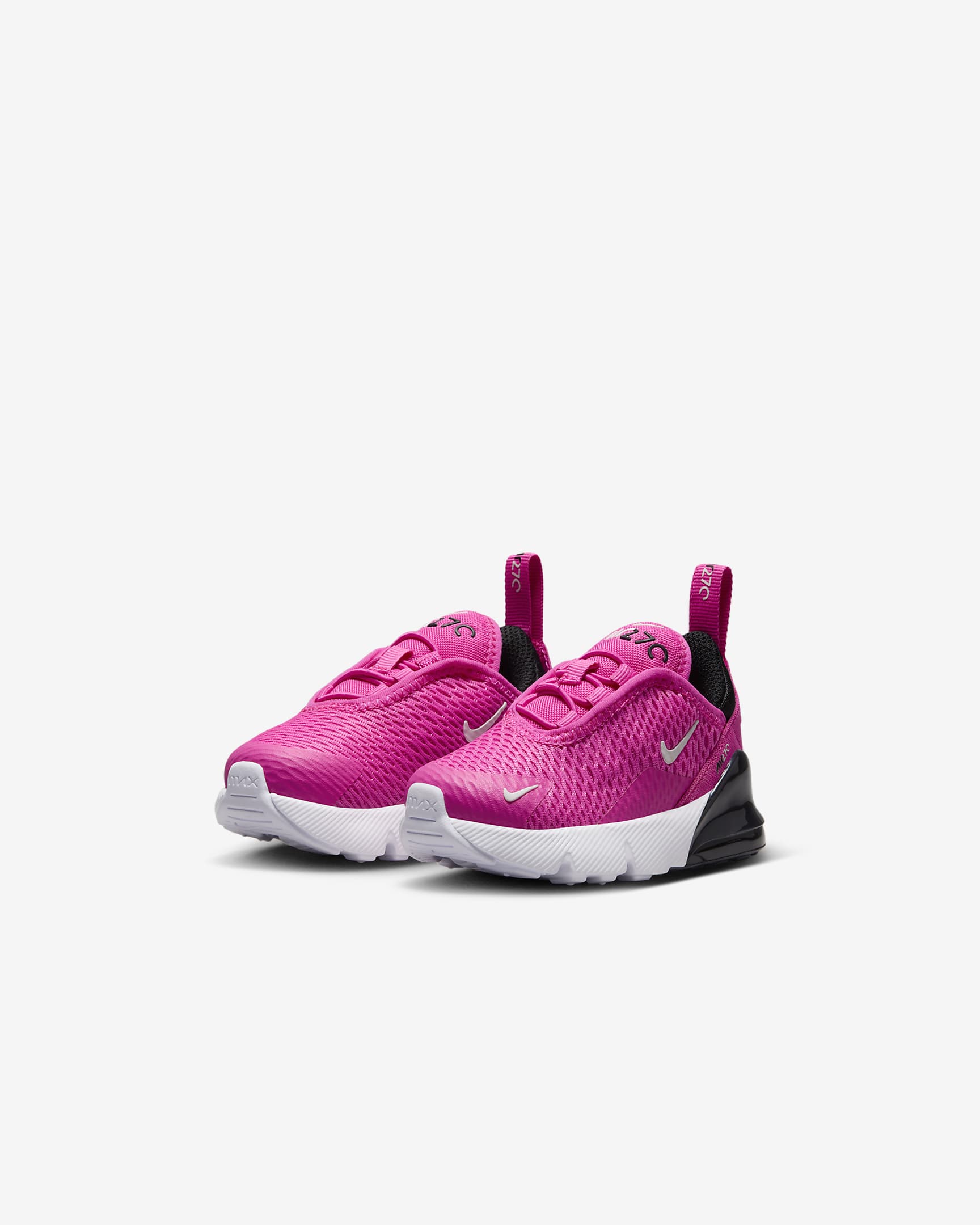 Nike Air Max 270 Baby/Toddler Shoe - Laser Fuchsia/Black/White/Summit White