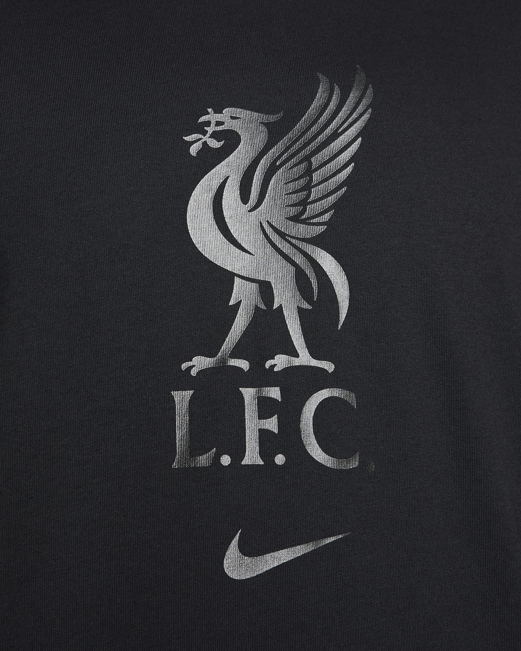 Liverpool F.C. Men's Football T-Shirt - Black/Black