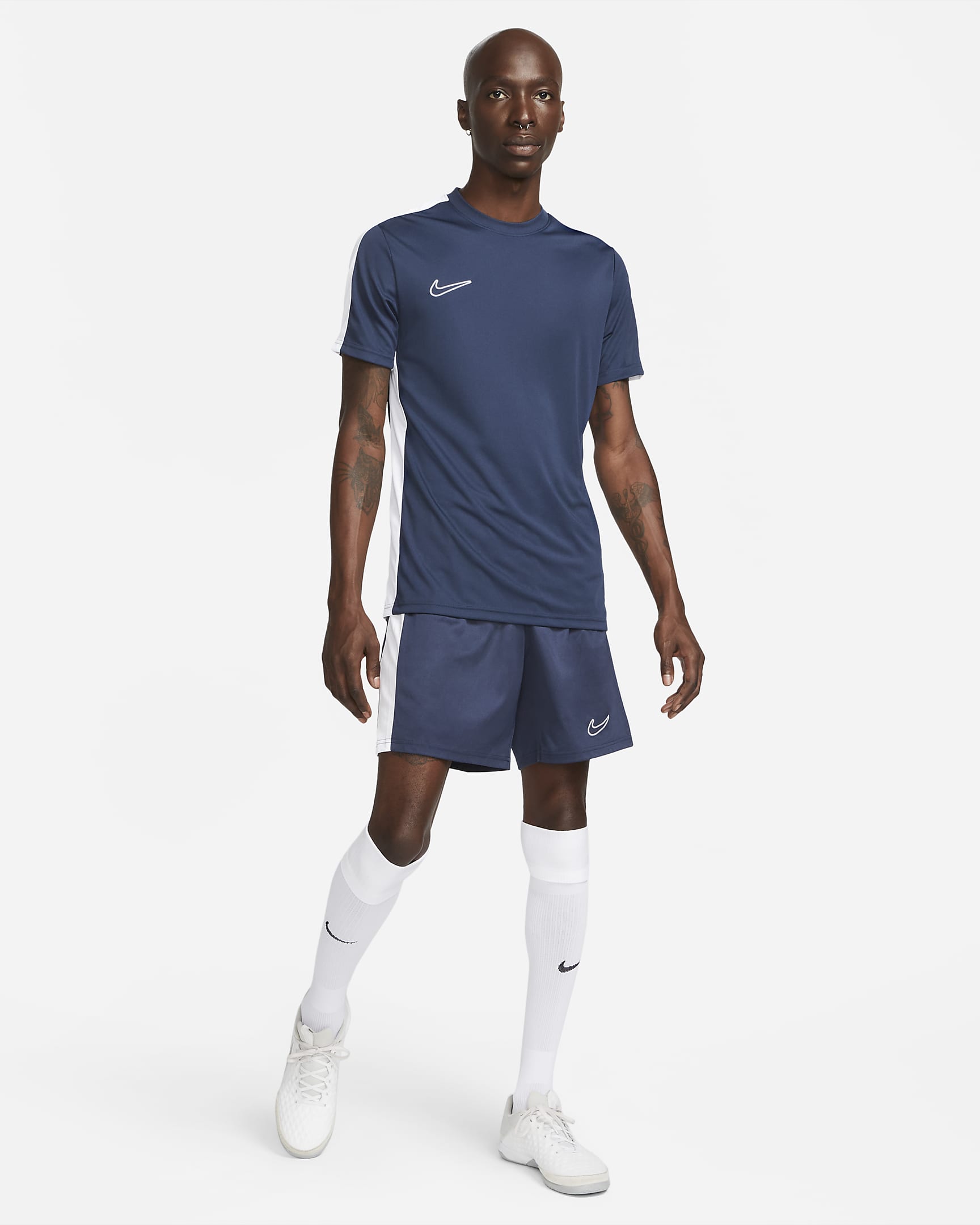 Short de foot Nike Dri-FIT Academy pour homme - Obsidian/Blanc/Blanc