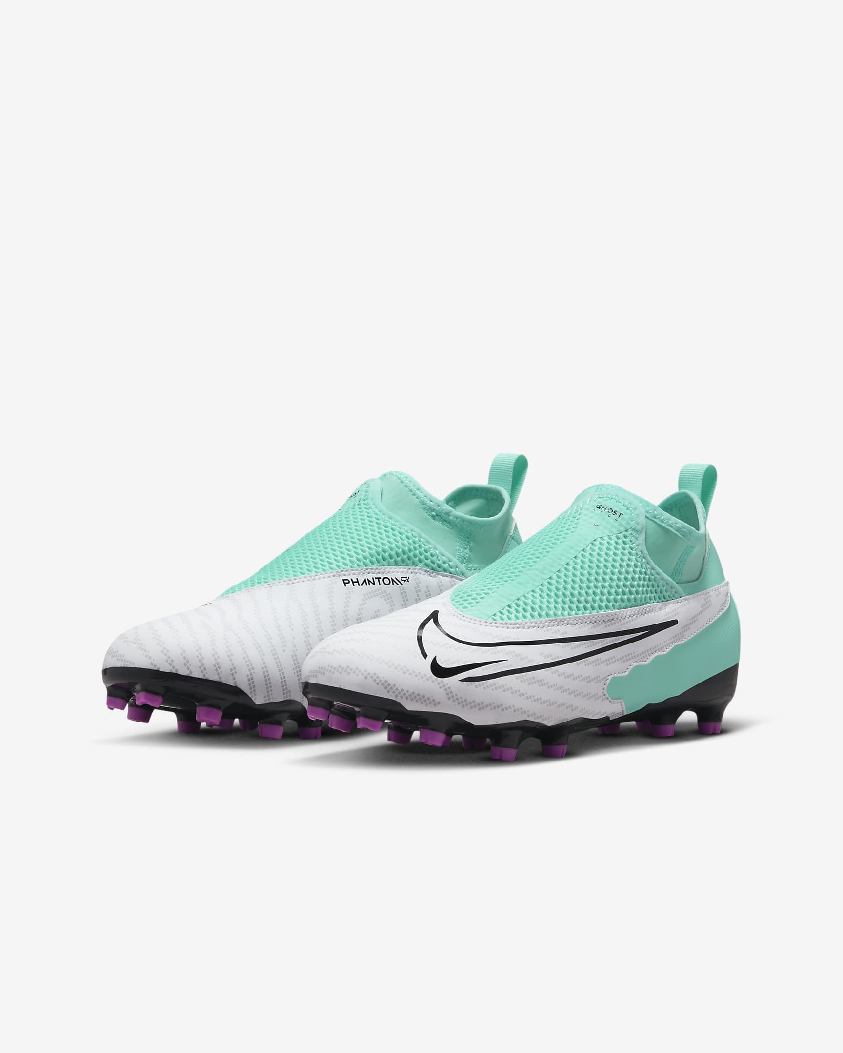 Nike Jr. Phantom GX Academy Older Kids' Multi-Ground Football Boot - Hyper Turquoise/Fuchsia Dream/White/Black