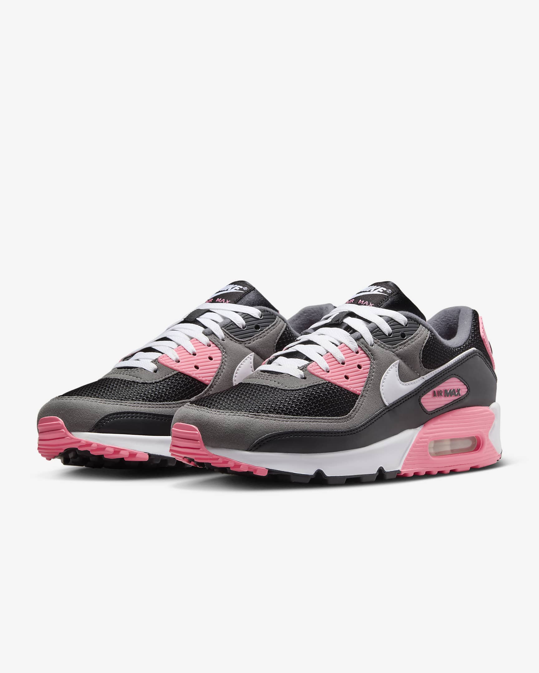 Chaussure Nike Air Max 90 pour homme - Noir/Iron Grey/Sunset Pulse/Blanc