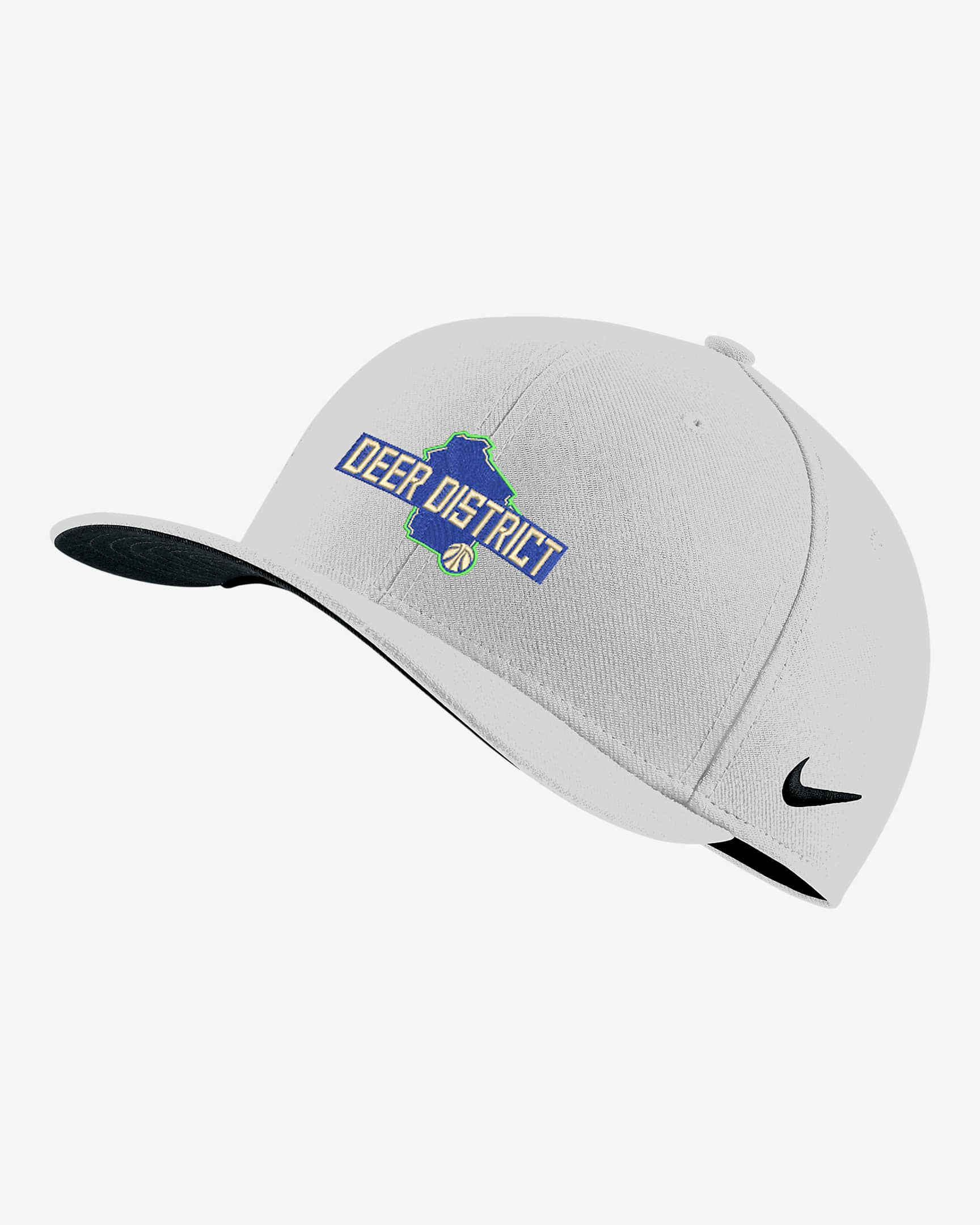 Milwaukee Bucks City Edition Nike NBA Swoosh Flex Cap - White