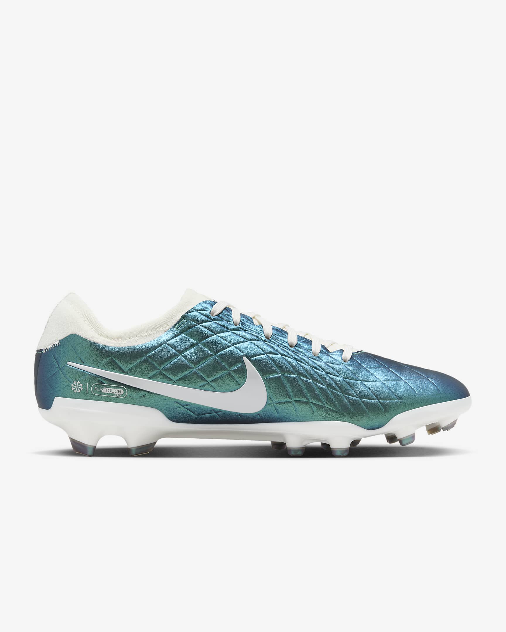 Chaussure de foot basse à crampons pour terrain sec Nike Tiempo Emerald Legend 10 Pro - Dark Atomic Teal/Sail