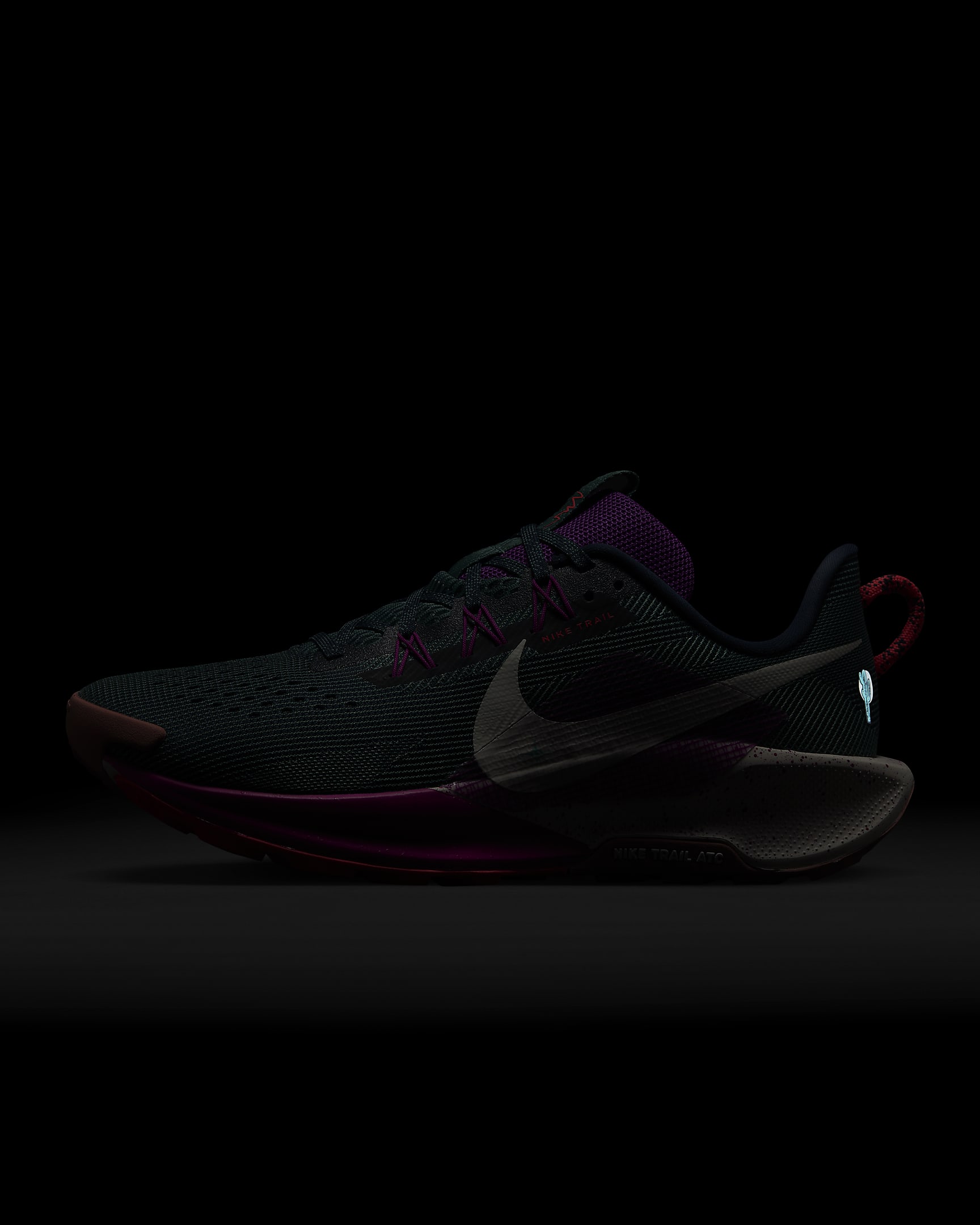 Chaussure de trail Nike Pegasus Trail 5 pour homme - Armory Navy/Vivid Grape/Green Frost/Phantom