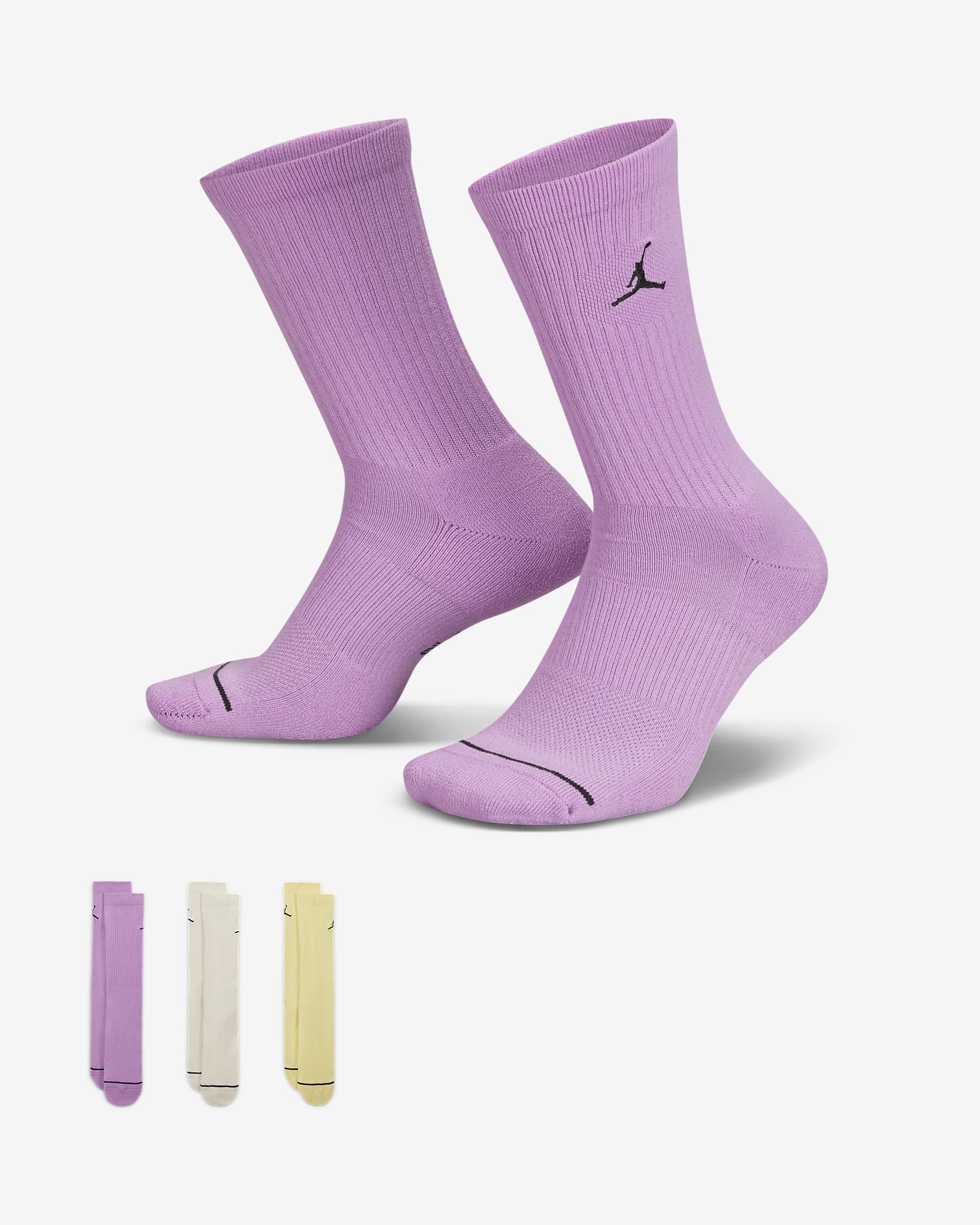 Jordan Everyday Crew Socks (3 pairs). Nike BE