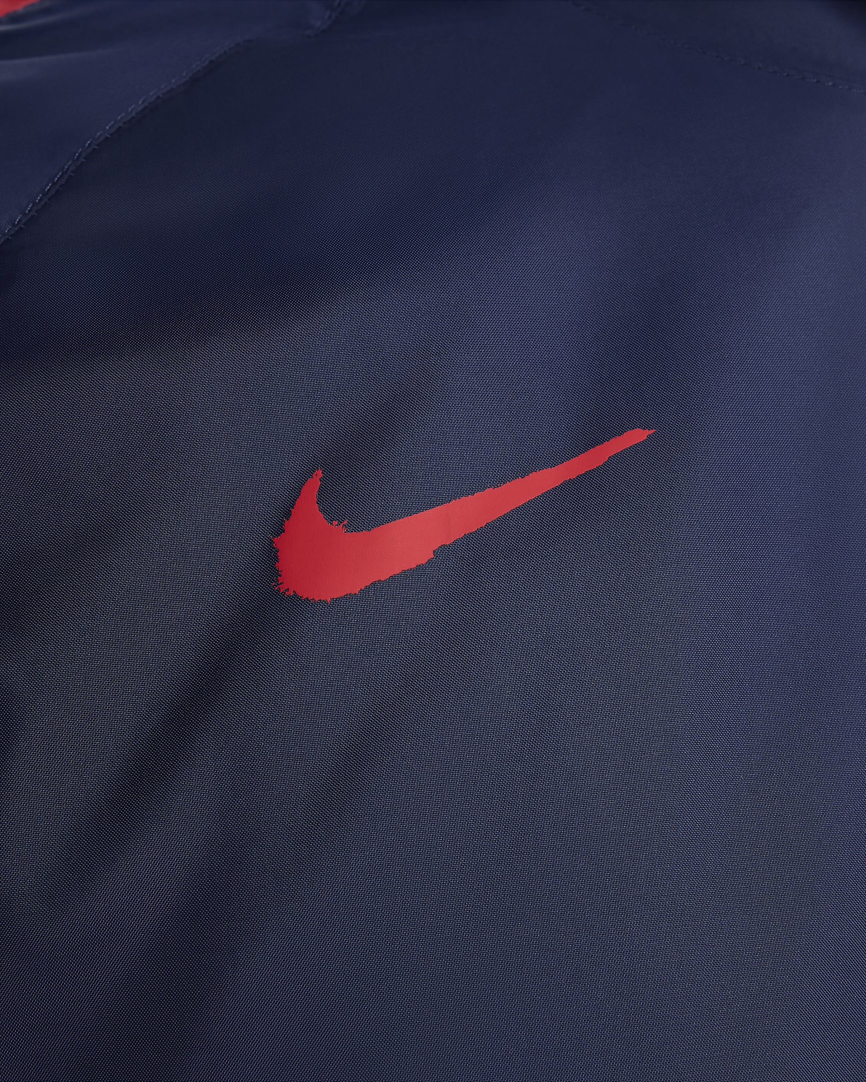 Paris Saint-Germain Nike vevd fotballtracksuit med hette til herre - Midnight Navy/University Red/University Red