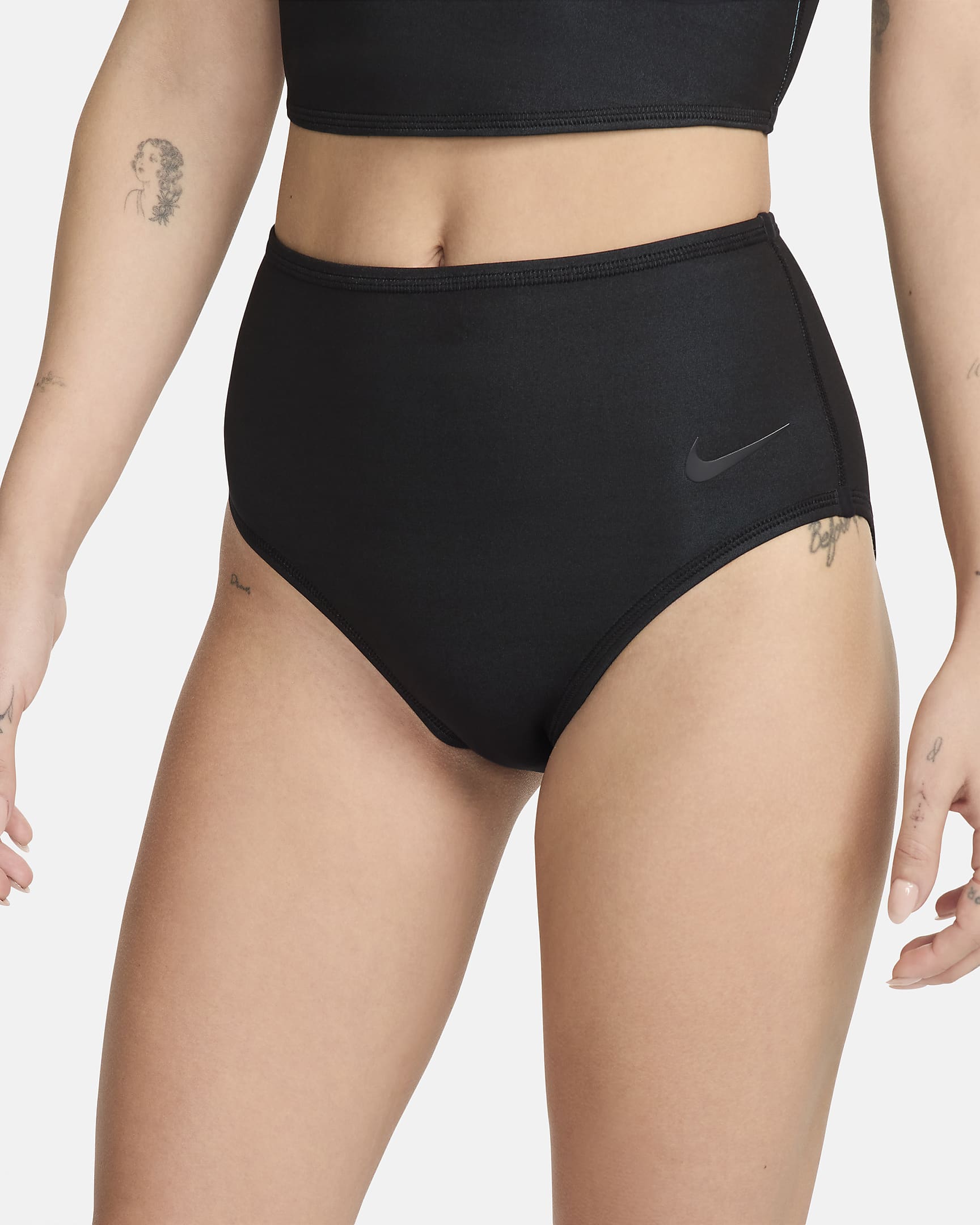 Prenda para la parte inferior de cintura alta y reversible para mujer Nike Swim Fusion - Negro