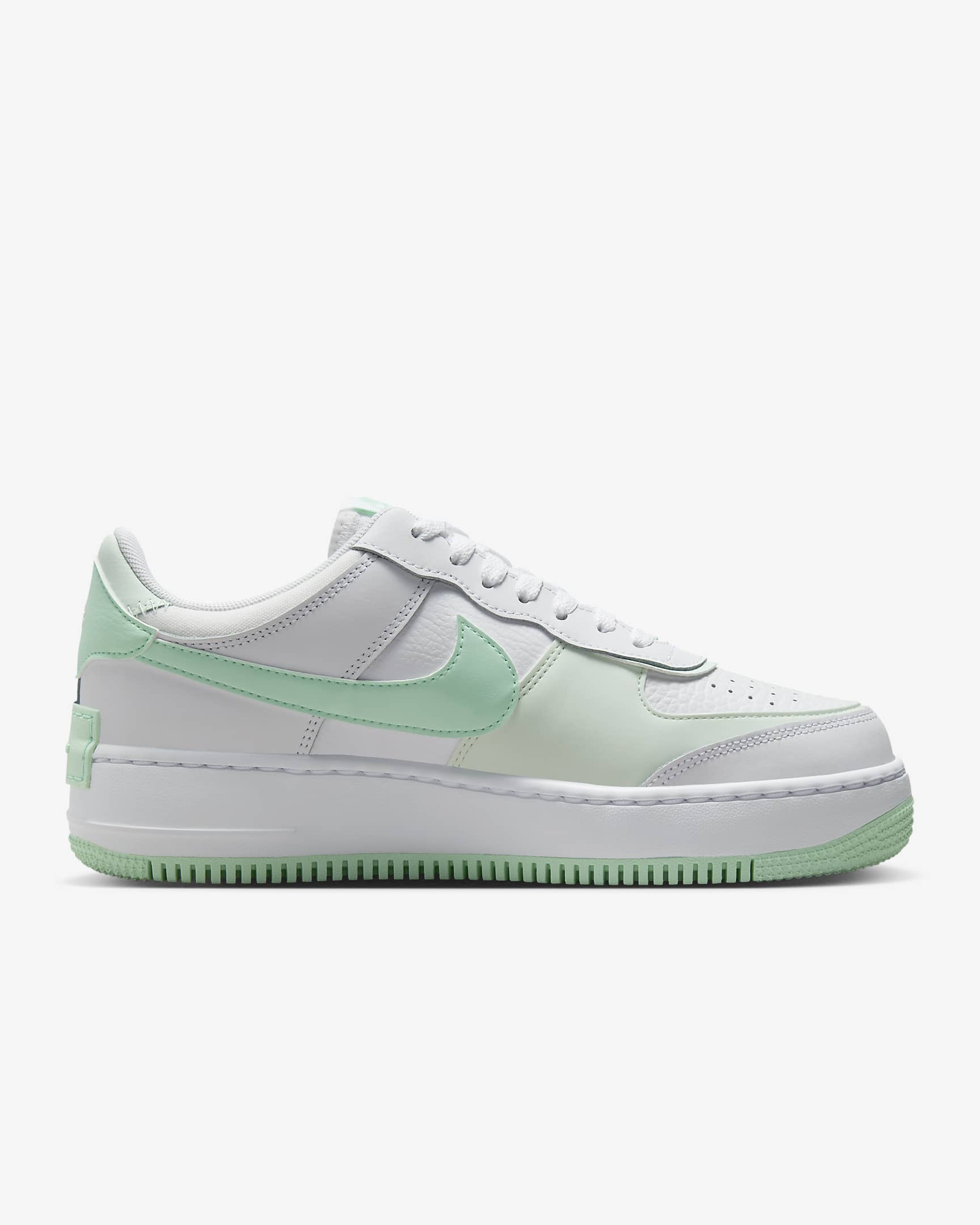 Sapatilhas Nike Air Force 1 Shadow para mulher - Branco/Verde Barely/Mint Foam