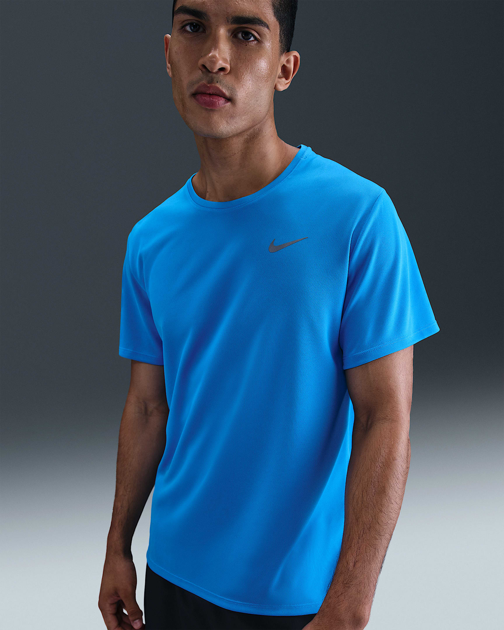 Nike Miler Men's Dri-FIT UV Short-Sleeve Running Top - Blue Hero