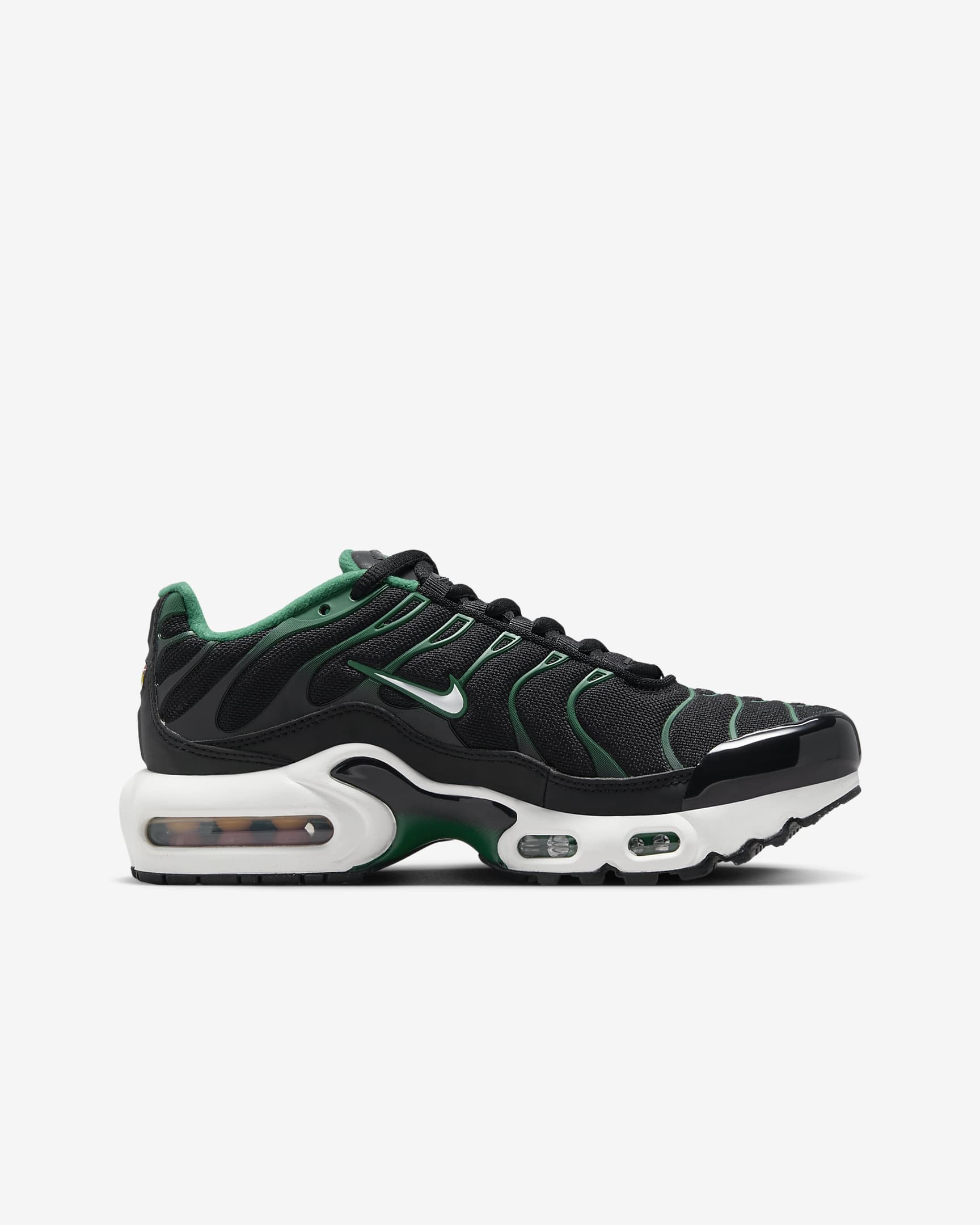 Buty dla dużych dzieci Nike Air Max Plus - Czerń/Malachite/Biel/Czerń