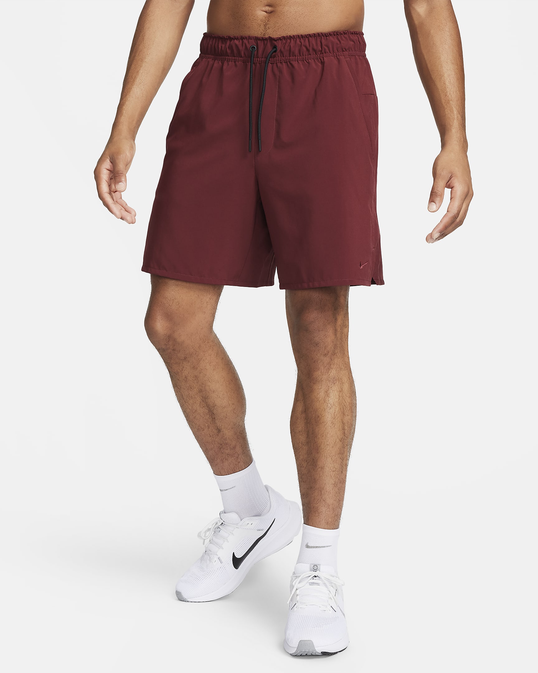 Shorts versátiles Dri-FIT de 18 cm sin forro para hombre Nike Unlimited - Rojo team oscuro/Negro/Rojo team oscuro