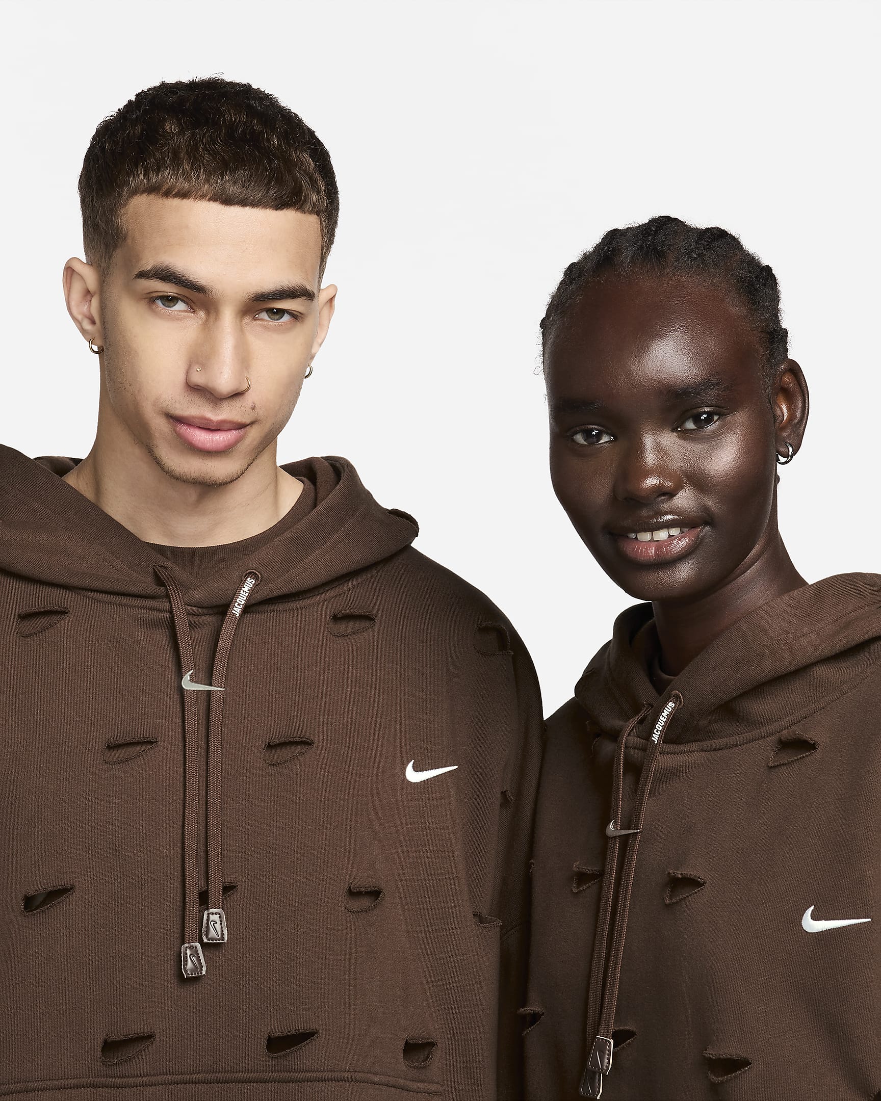 Sweat à capuche Swoosh Nike x Jacquemus - Cacao Wow