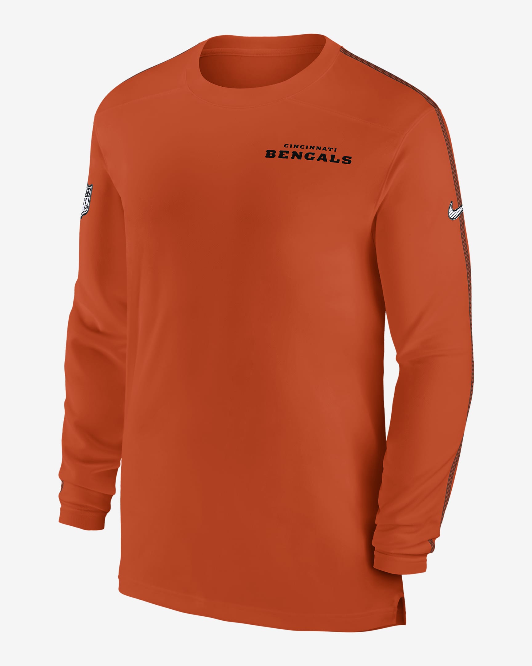 Cincinnati Bengals Sideline Coach Men's Nike Dri-FIT NFL Long-Sleeve Top - Orange