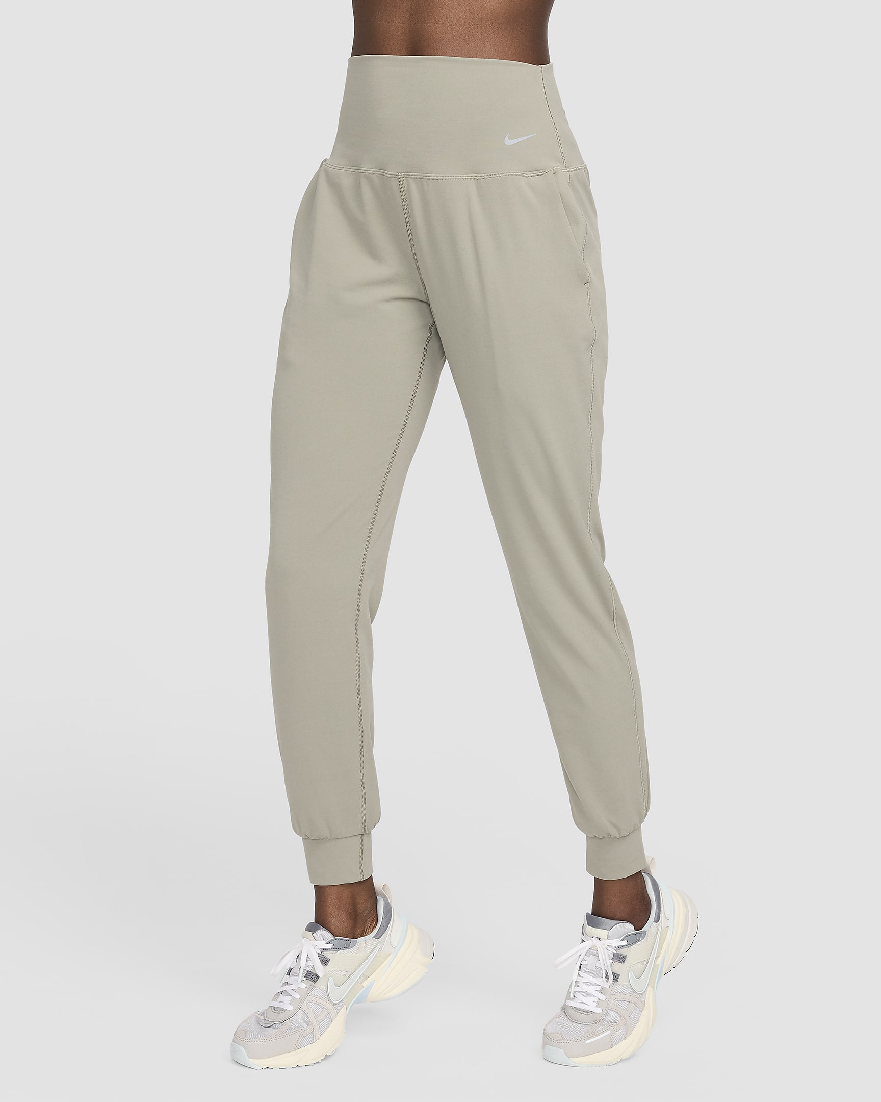 Joggers Dri-FIT de tiro alto para mujer Nike Zenvy - Militar claro/Negro