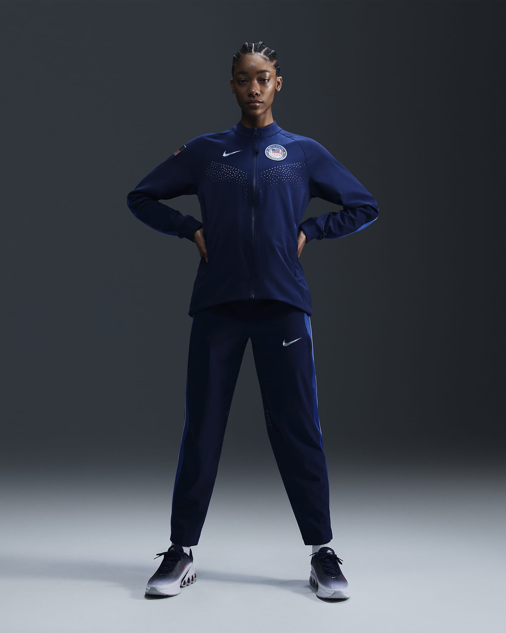 Team USA Women's Nike Jacket - Blue Void/Hyper Royal/White