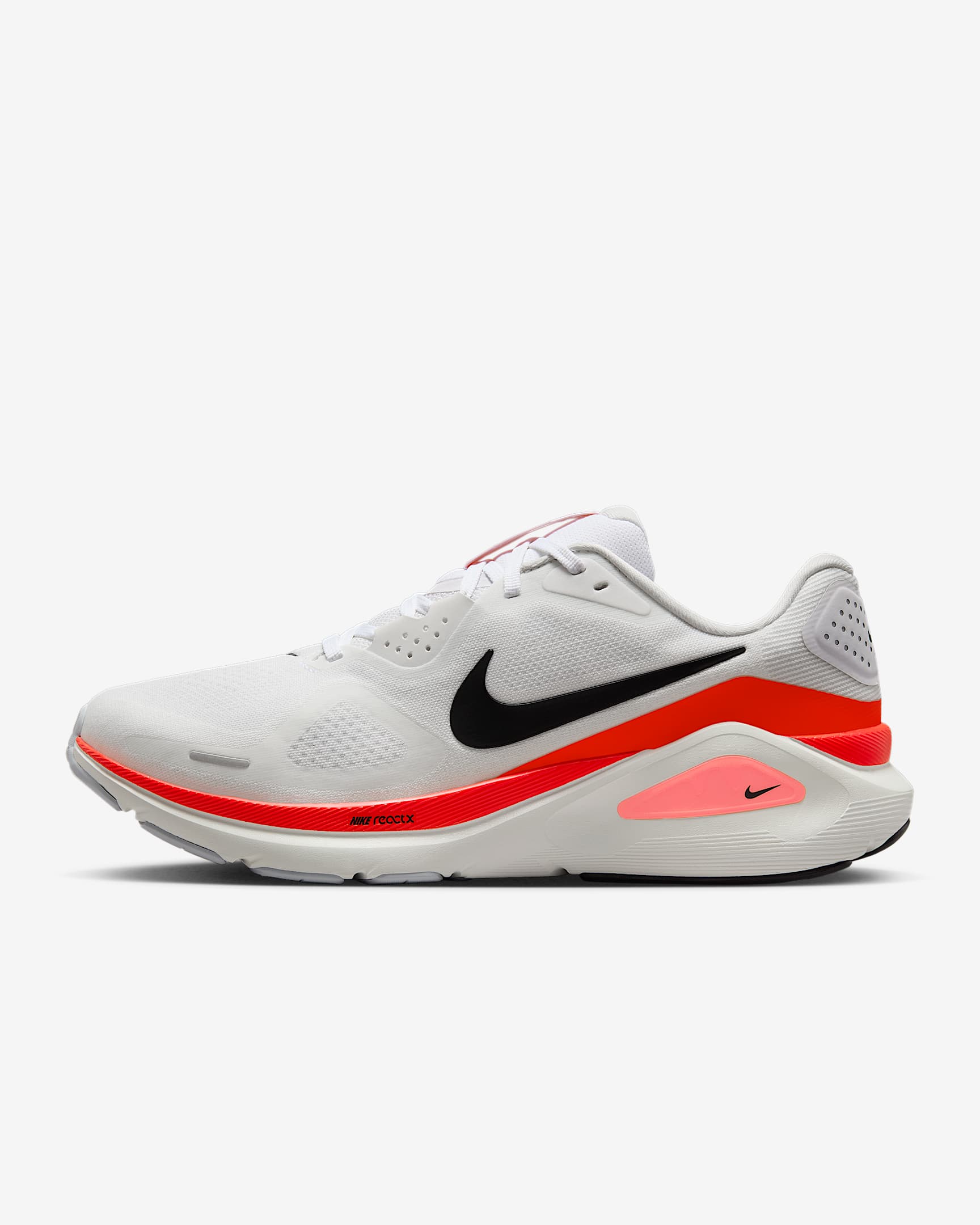 Nike Structure 26 Erkek Yol Koşu Ayakkabısı - Beyaz/Bright Crimson/Photon Dust/Siyah