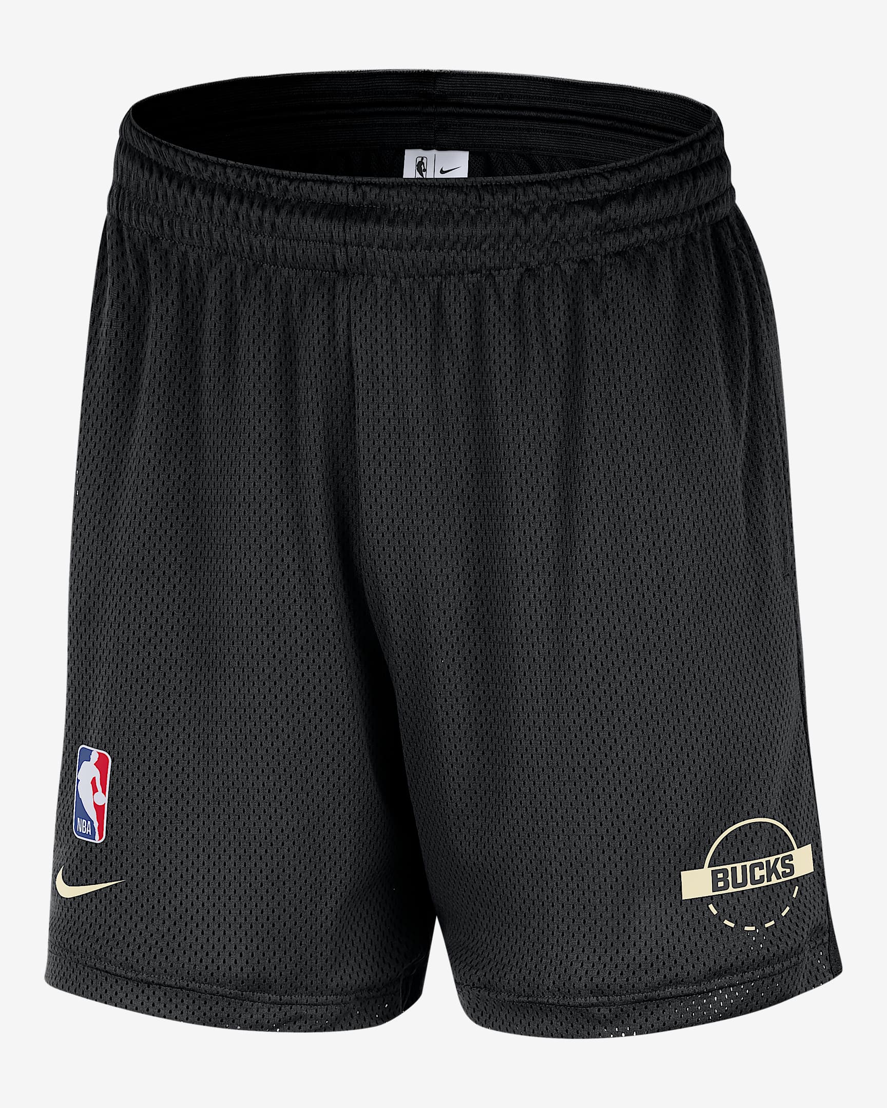 Milwaukee Bucks Pantalons curts de malla Nike NBA - Home - Negre/Flat Opal